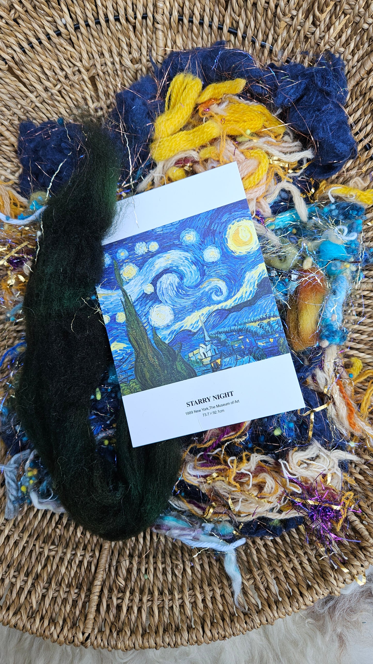STARRY NIGHT - Van Gogh Inspired Wool Texture Blend - 2.5 oz