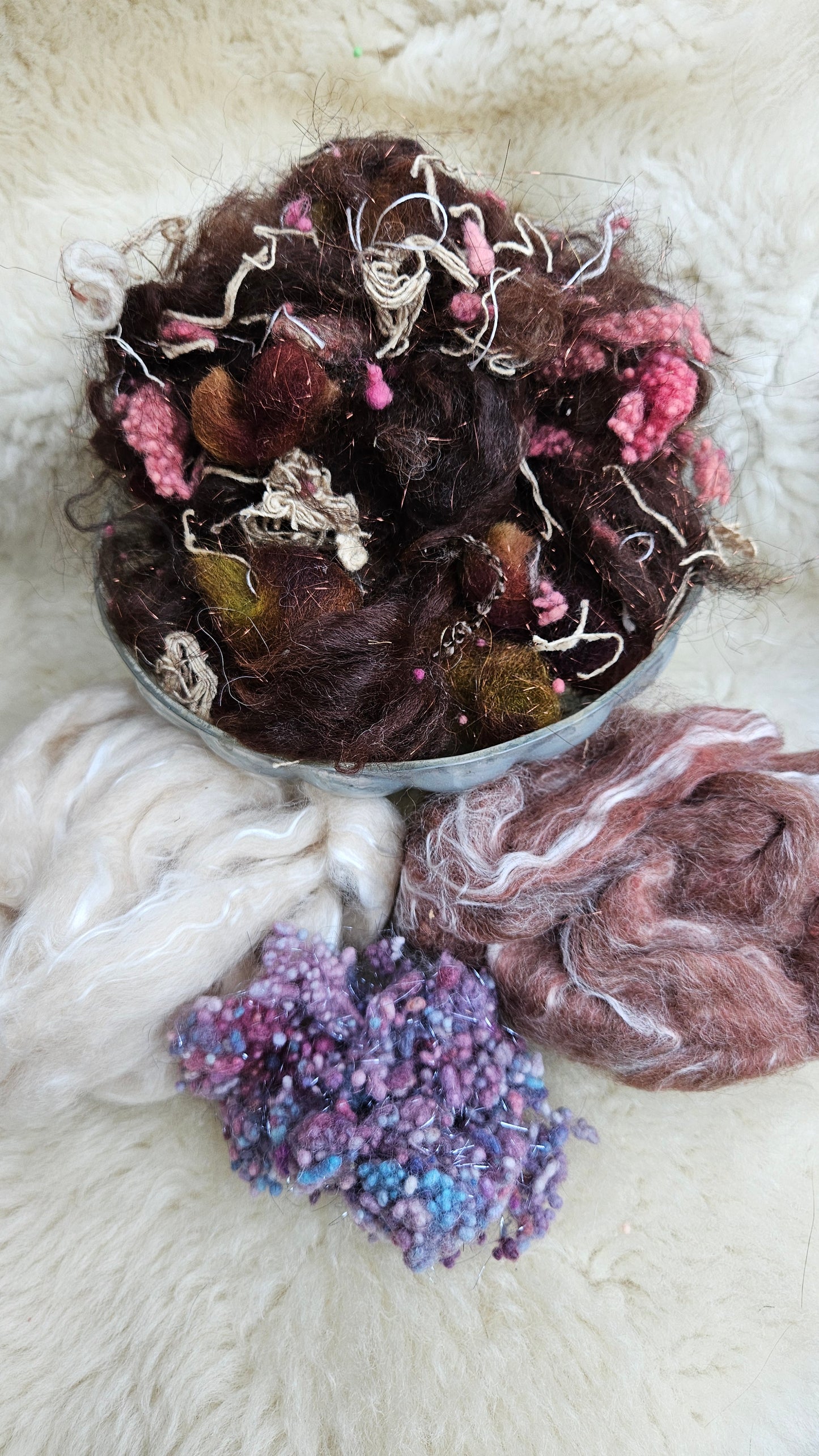 LADY CLARE - limited edition Waterhouse inspired luxury fiber artist kit for fiber blending and felting - 2.5 oz | 71 g