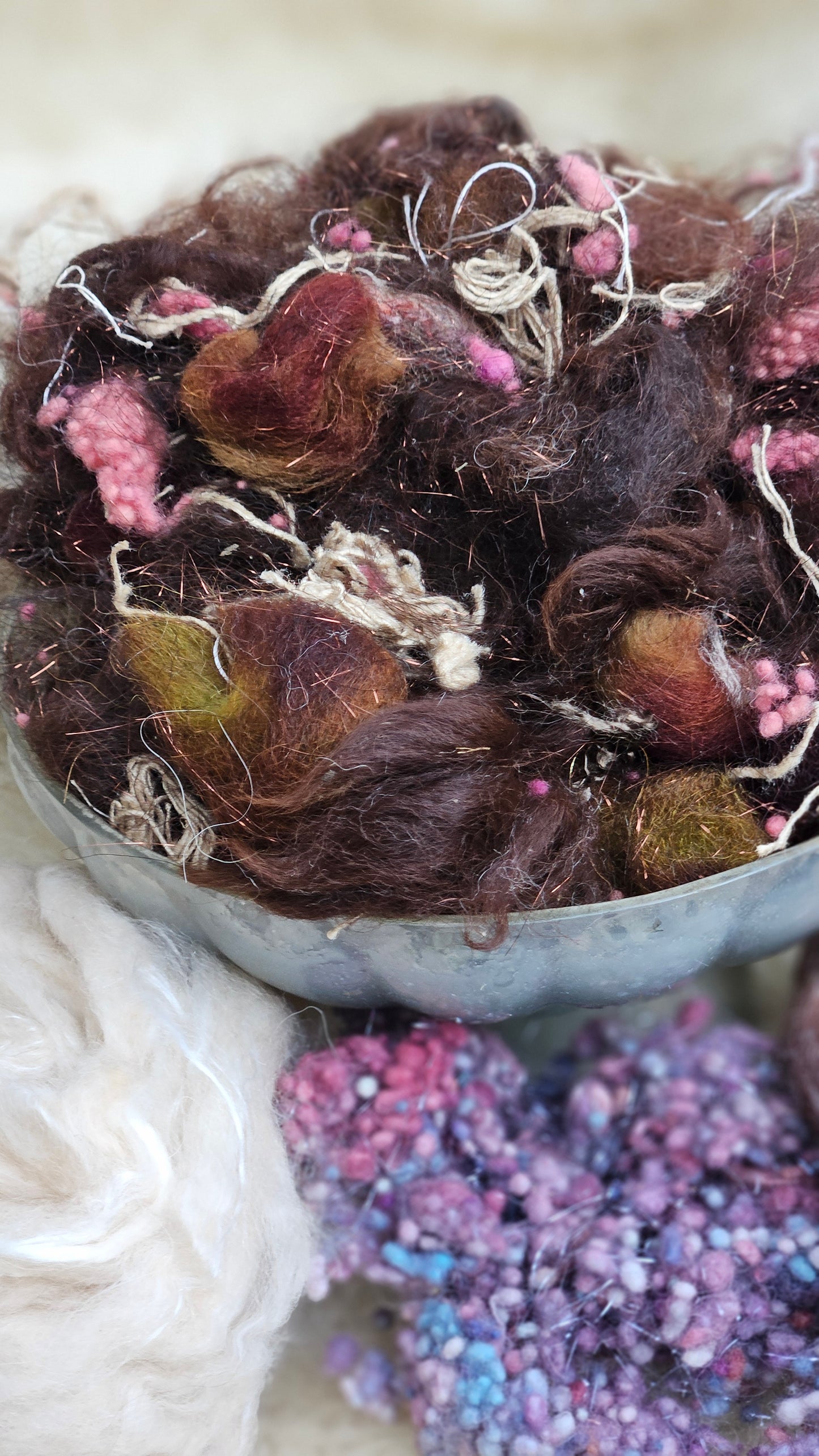 LADY CLARE - limited edition Waterhouse inspired luxury fiber artist kit for fiber blending and felting - 2.5 oz | 71 g