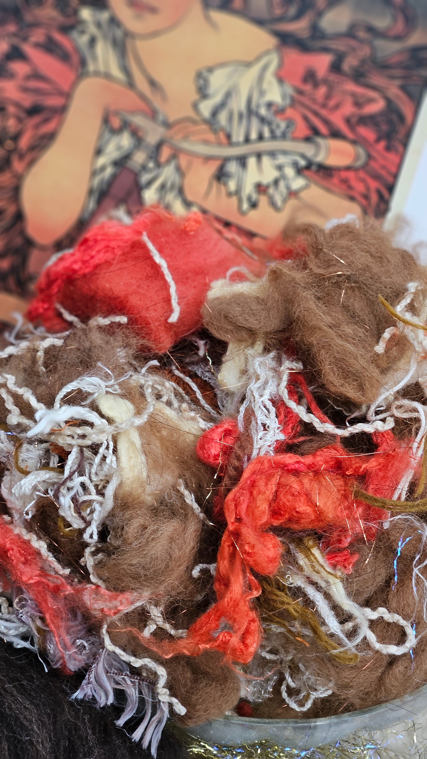 PERFECTA Alphonse Mucha Inspired Inspired Fiber Art Texture Blend Kit - 2.5 ounces