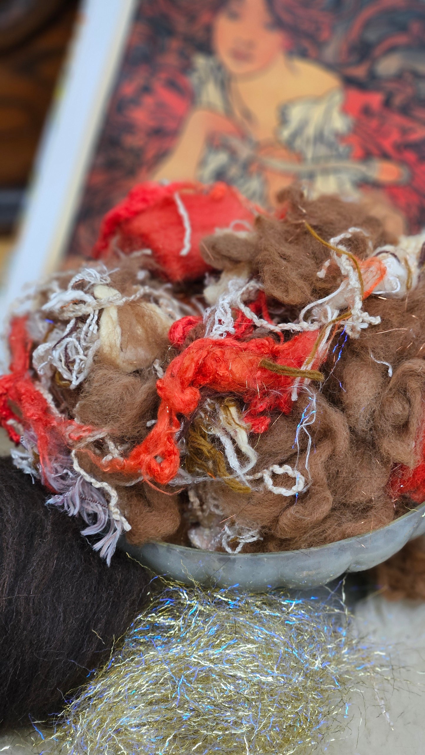 PERFECTA Alphonse Mucha Inspired Inspired Fiber Art Texture Blend Kit - 2.5 ounces