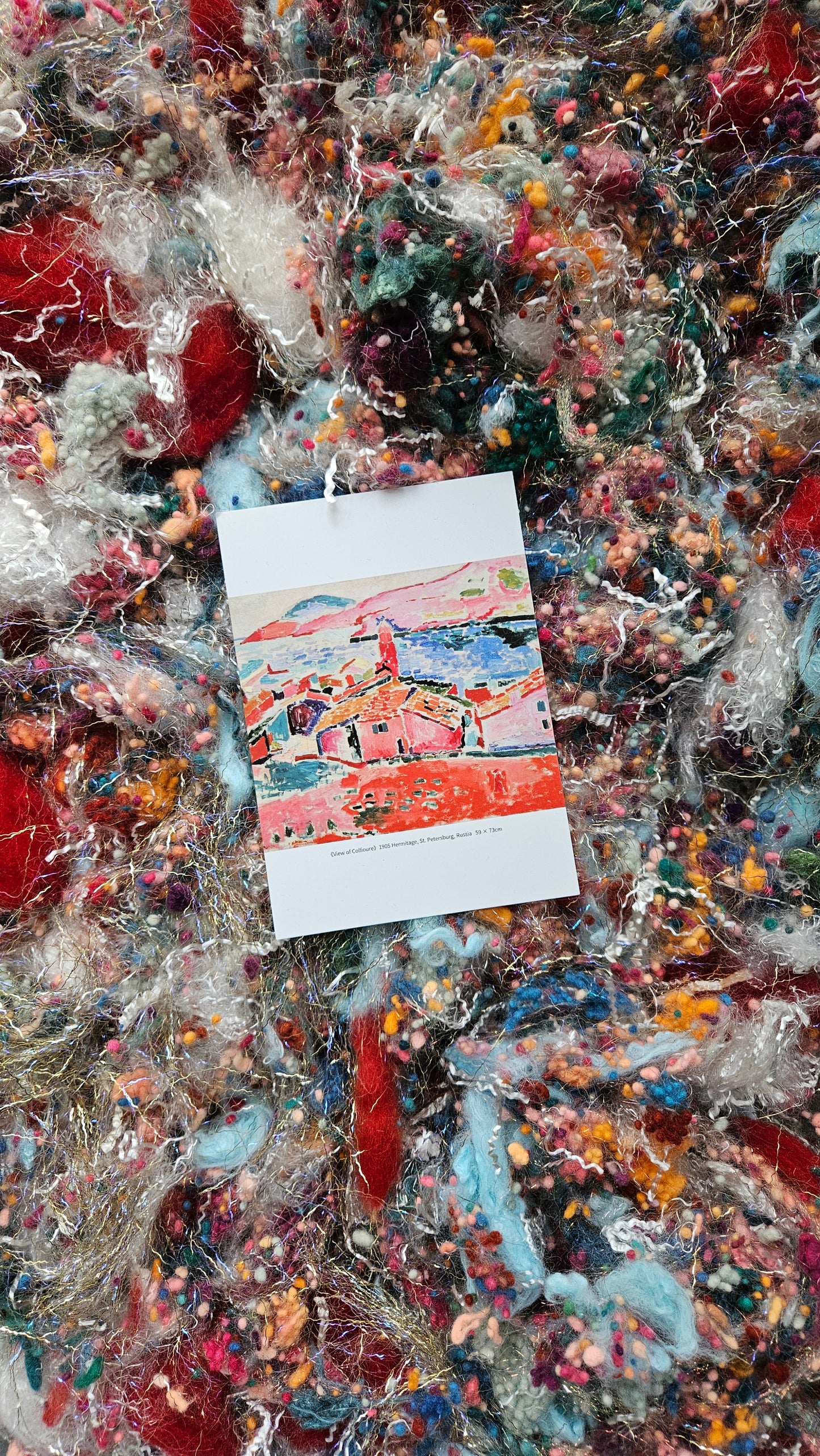 VIEW OF COLLIOURE Matisse Inspired Fiber Art Texture Eucalyptus Crimp Blend - 2.5 ounces