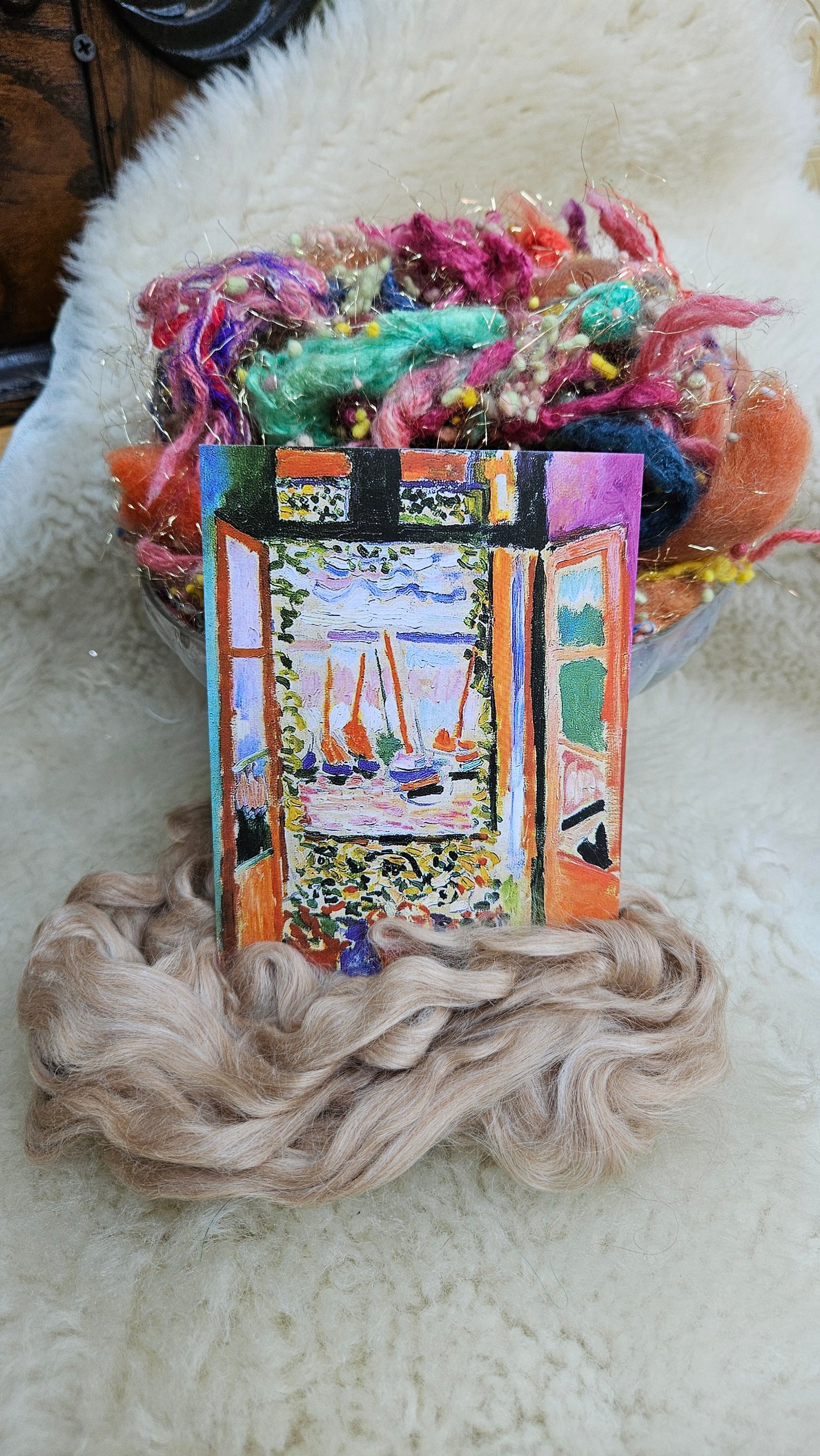 THE OPEN WINDOW Matisse Inspired Fiber Art Texture Wool Blend Kit - 2.5 ounces