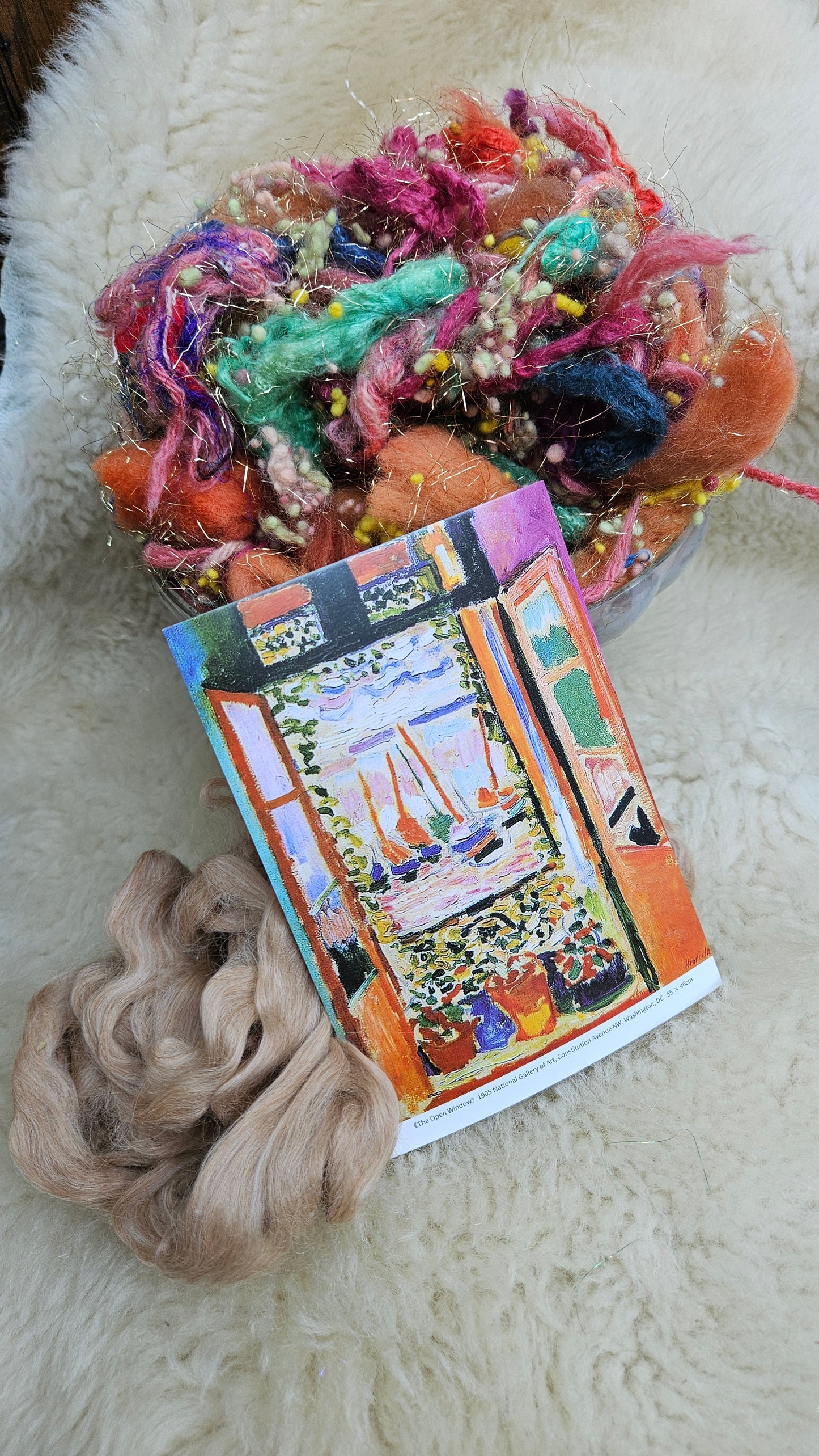 THE OPEN WINDOW Matisse Inspired Fiber Art Texture Wool Blend Kit - 2.5 ounces