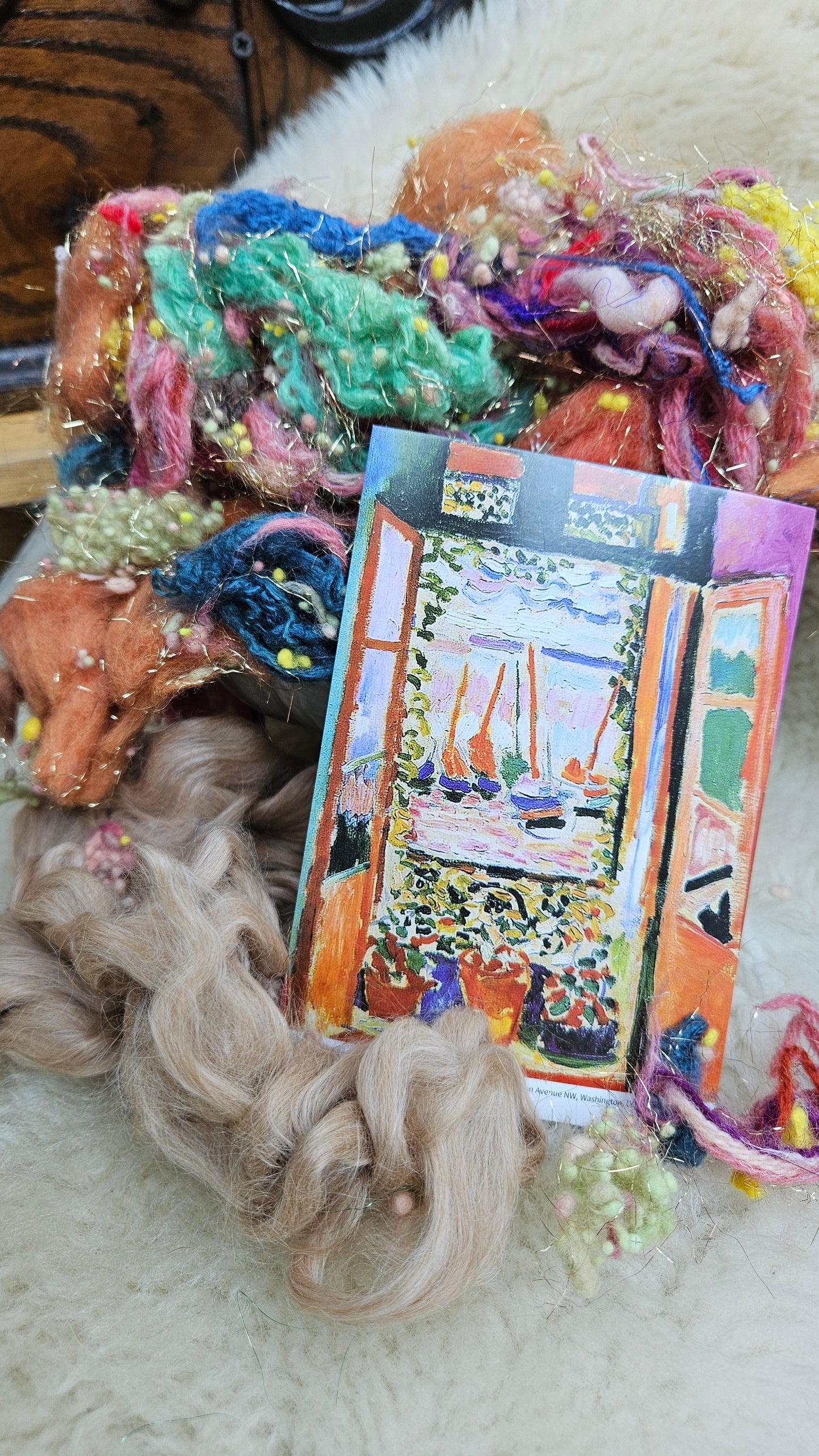 THE OPEN WINDOW Matisse Inspired Fiber Art Texture Wool Blend Kit - 2.5 ounces