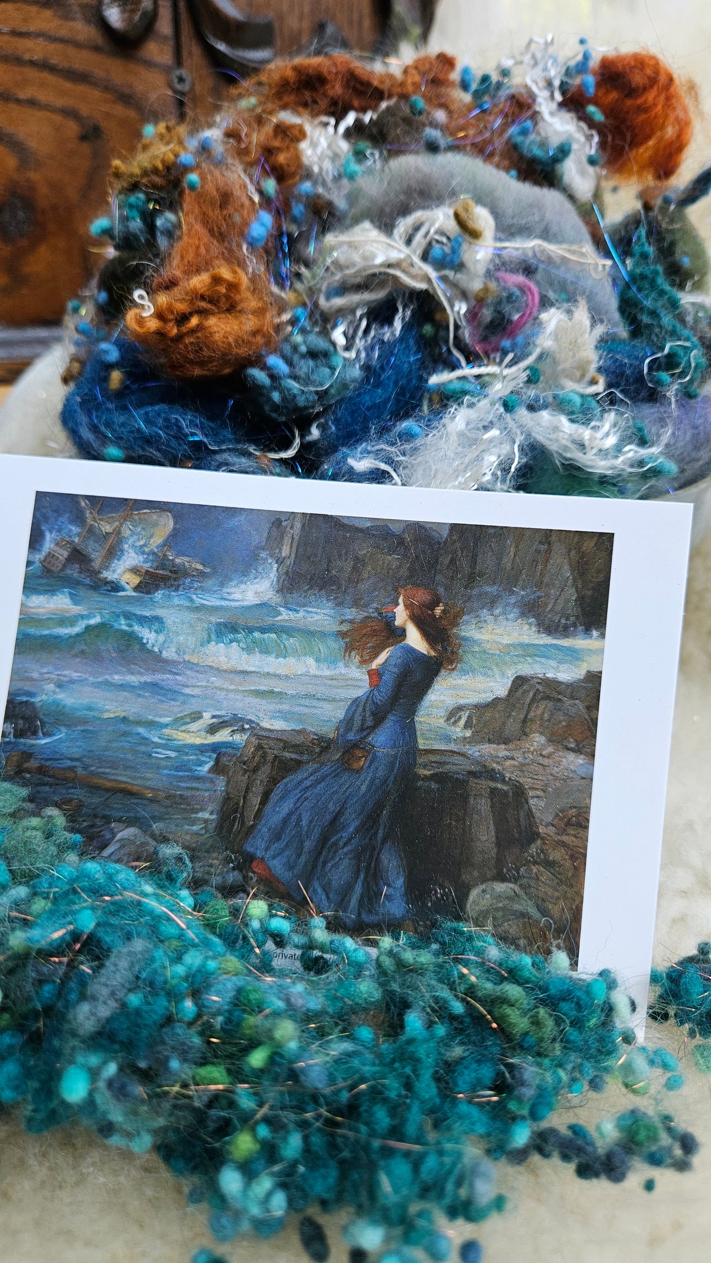 MIRANDA AND THE TEMPEST Waterhouse Inspired Fiber Art Texture Blend Kit - 2.5 ounces