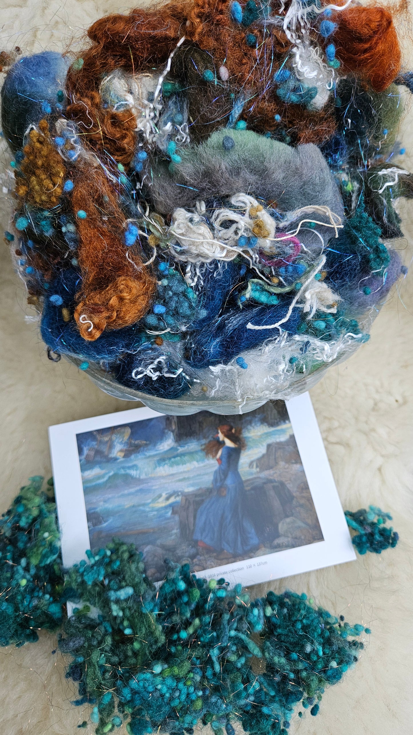 MIRANDA AND THE TEMPEST Waterhouse Inspired Fiber Art Texture Blend Kit - 2.5 ounces