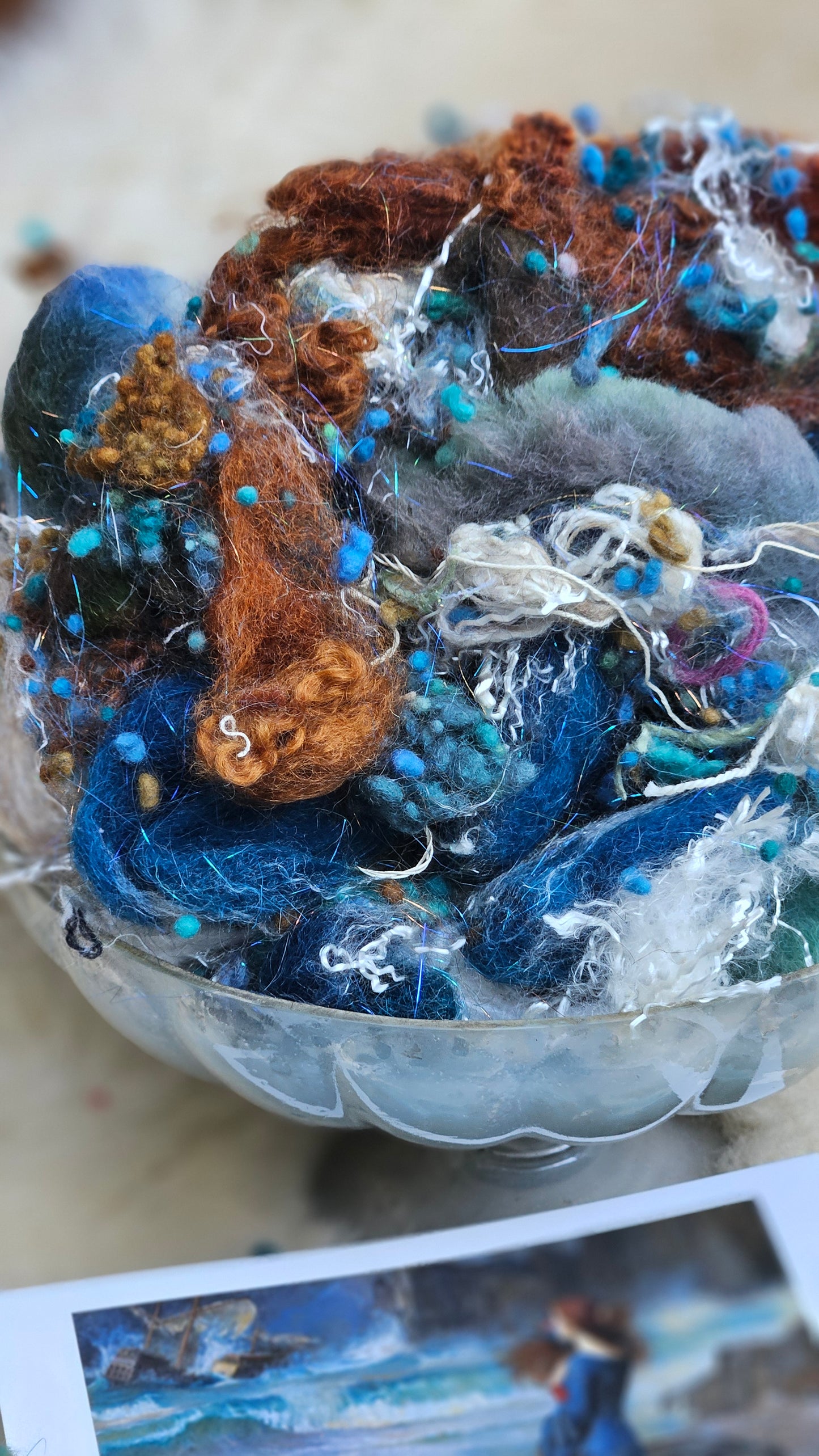 MIRANDA AND THE TEMPEST Waterhouse Inspired Fiber Art Texture Blend Kit - 2.5 ounces
