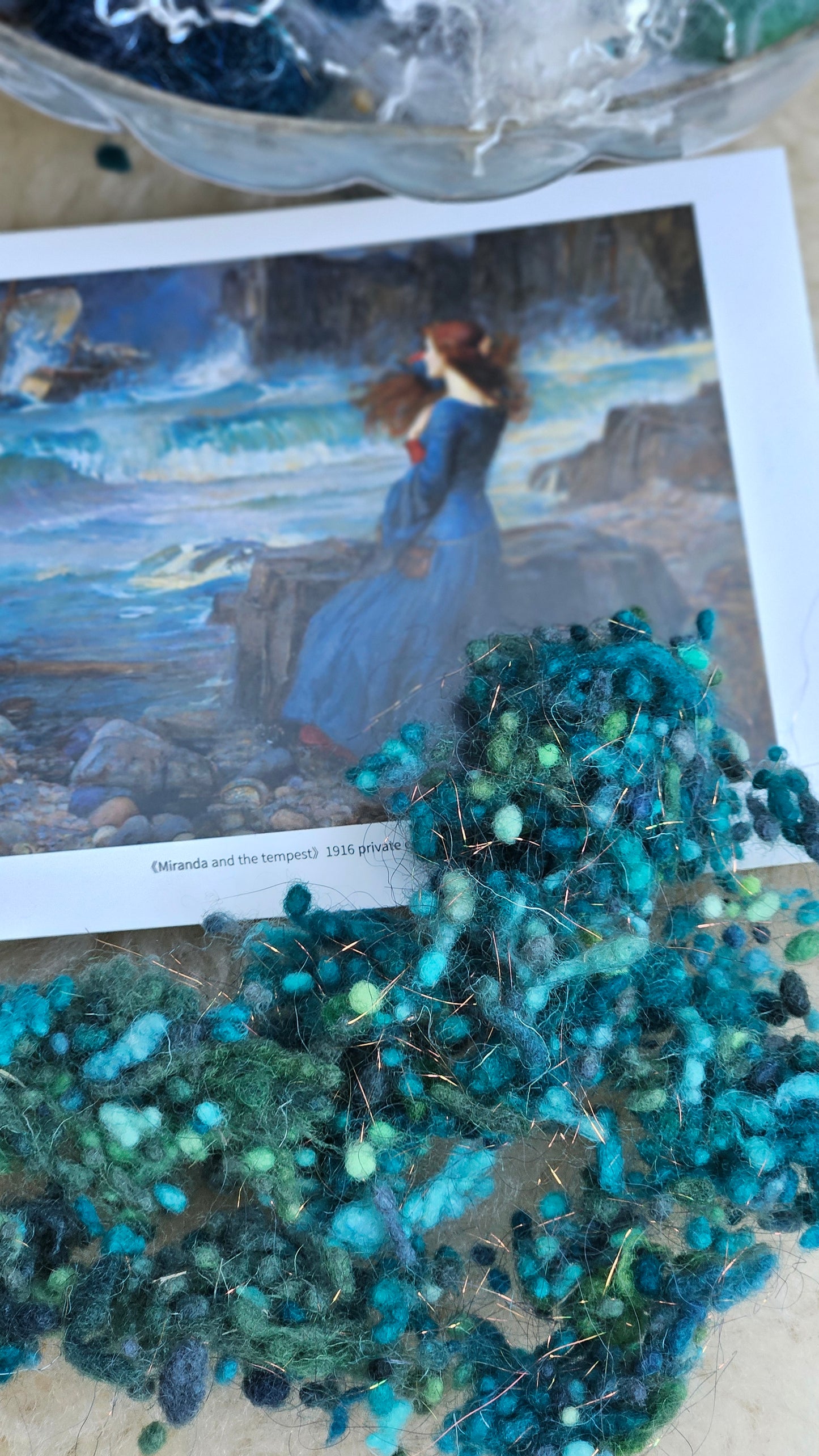 MIRANDA AND THE TEMPEST Waterhouse Inspired Fiber Art Texture Blend Kit - 2.5 ounces