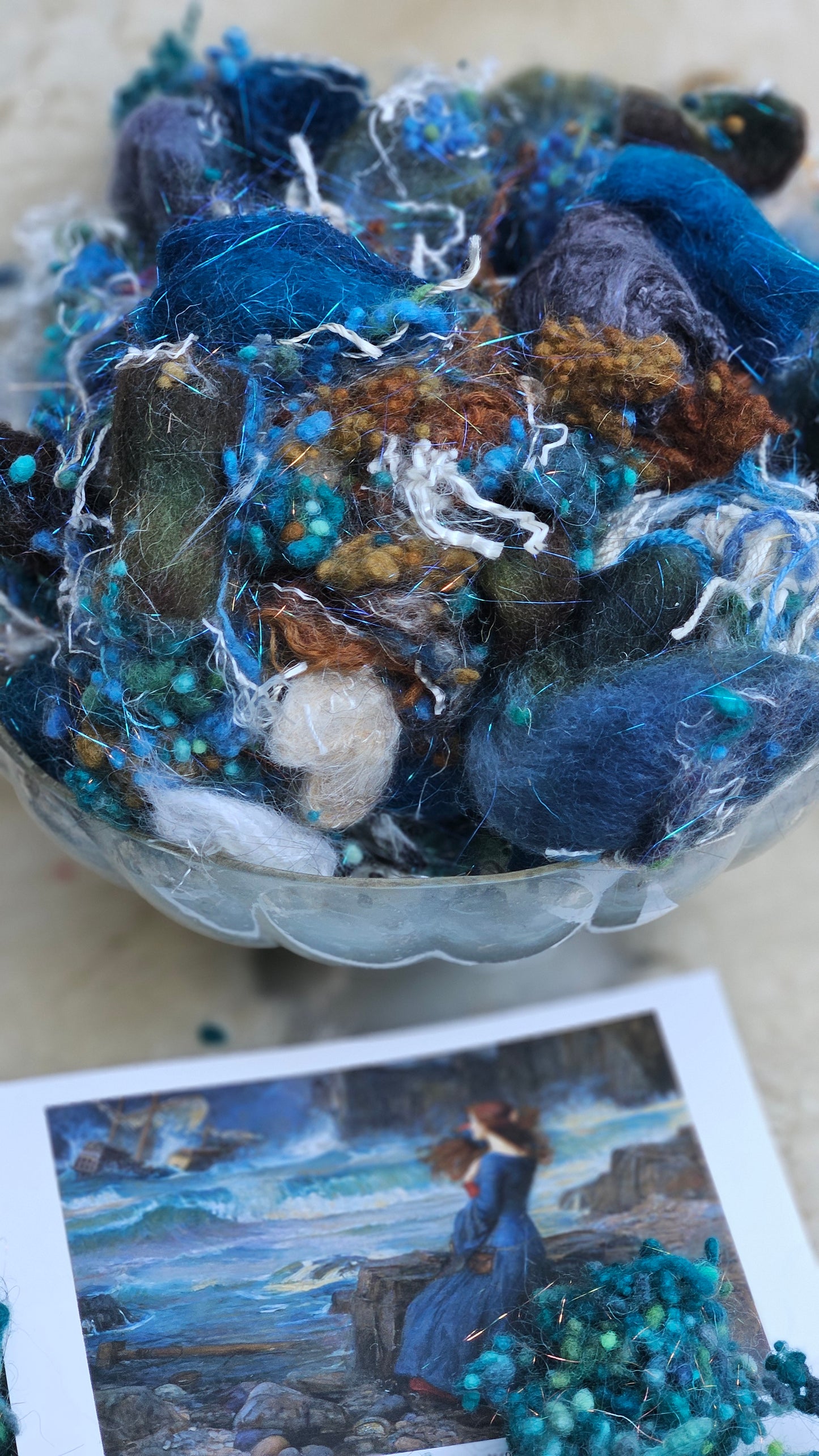 MIRANDA AND THE TEMPEST Waterhouse Inspired Fiber Art Texture Blend Kit - 2.5 ounces