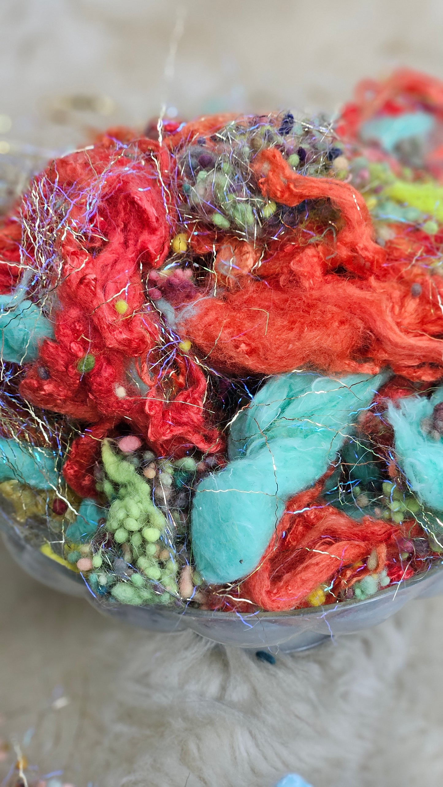 GIRL WITH THE GREEN EYES Matisse Inspired Fiber Art Texture Wool Blend Kit - 2.5 ounces