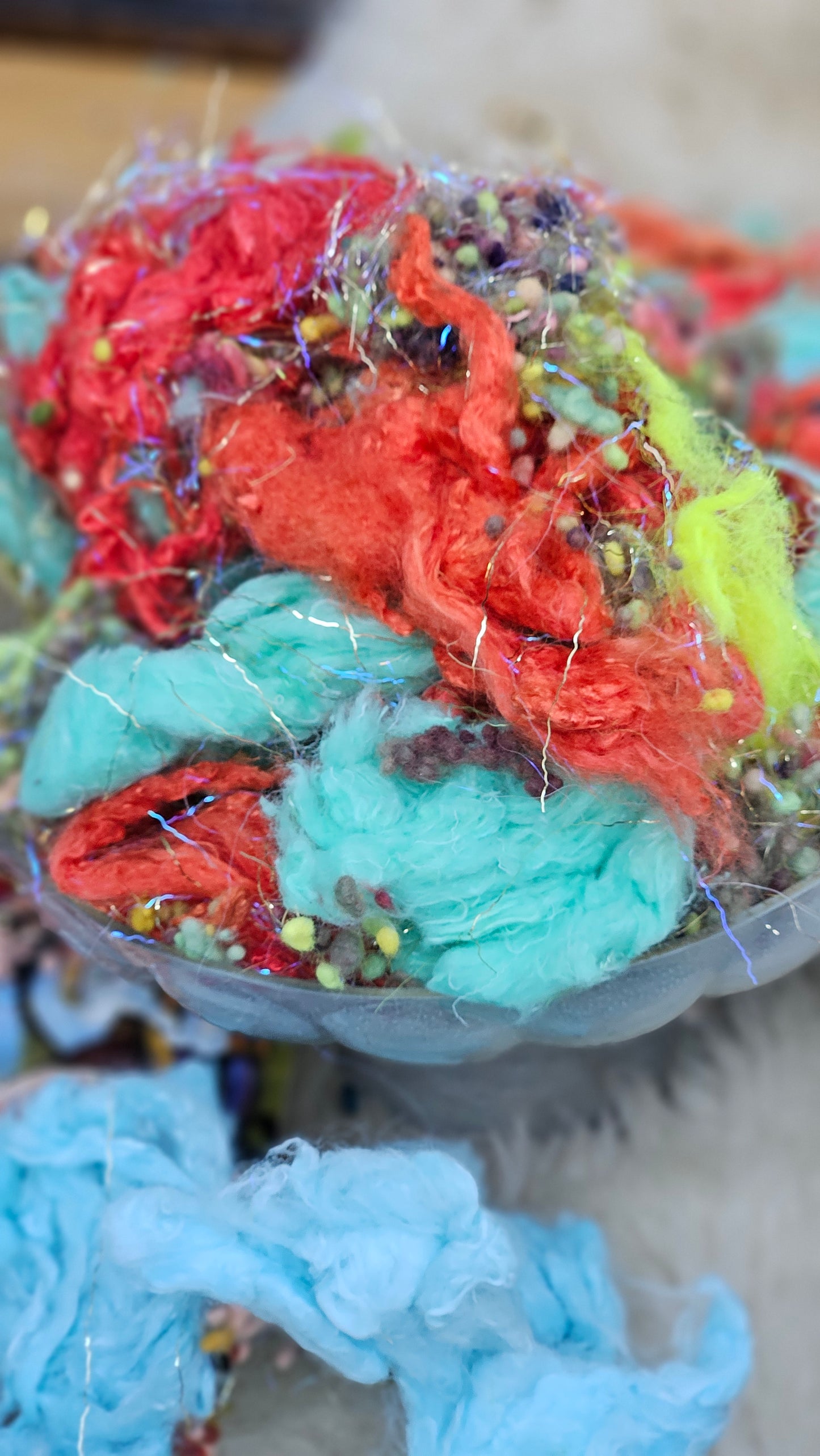 GIRL WITH THE GREEN EYES Matisse Inspired Fiber Art Texture Wool Blend Kit - 2.5 ounces