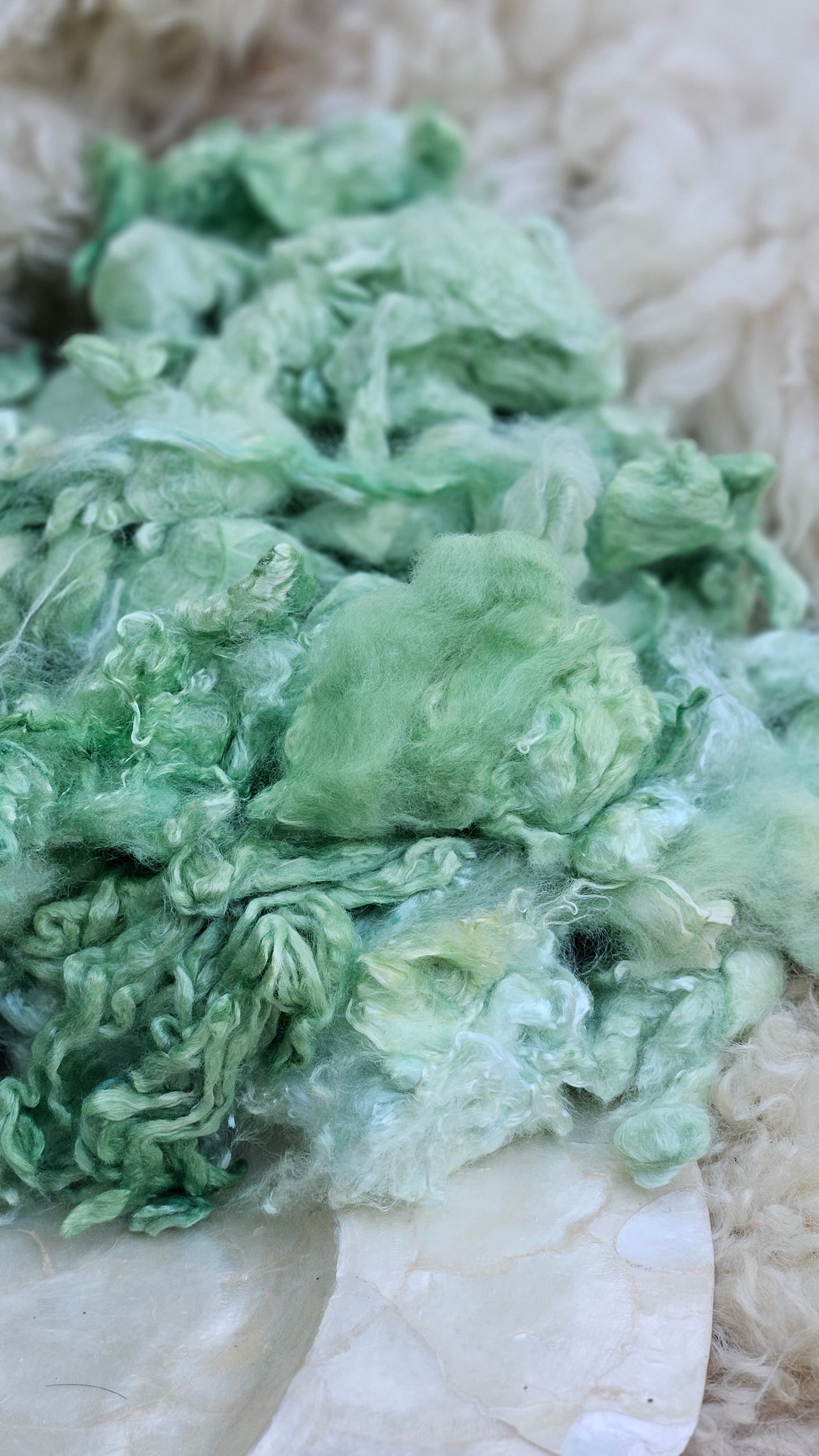 MINT JULEP Wool Bamboo Cloud Mill Ends - 5 ounces