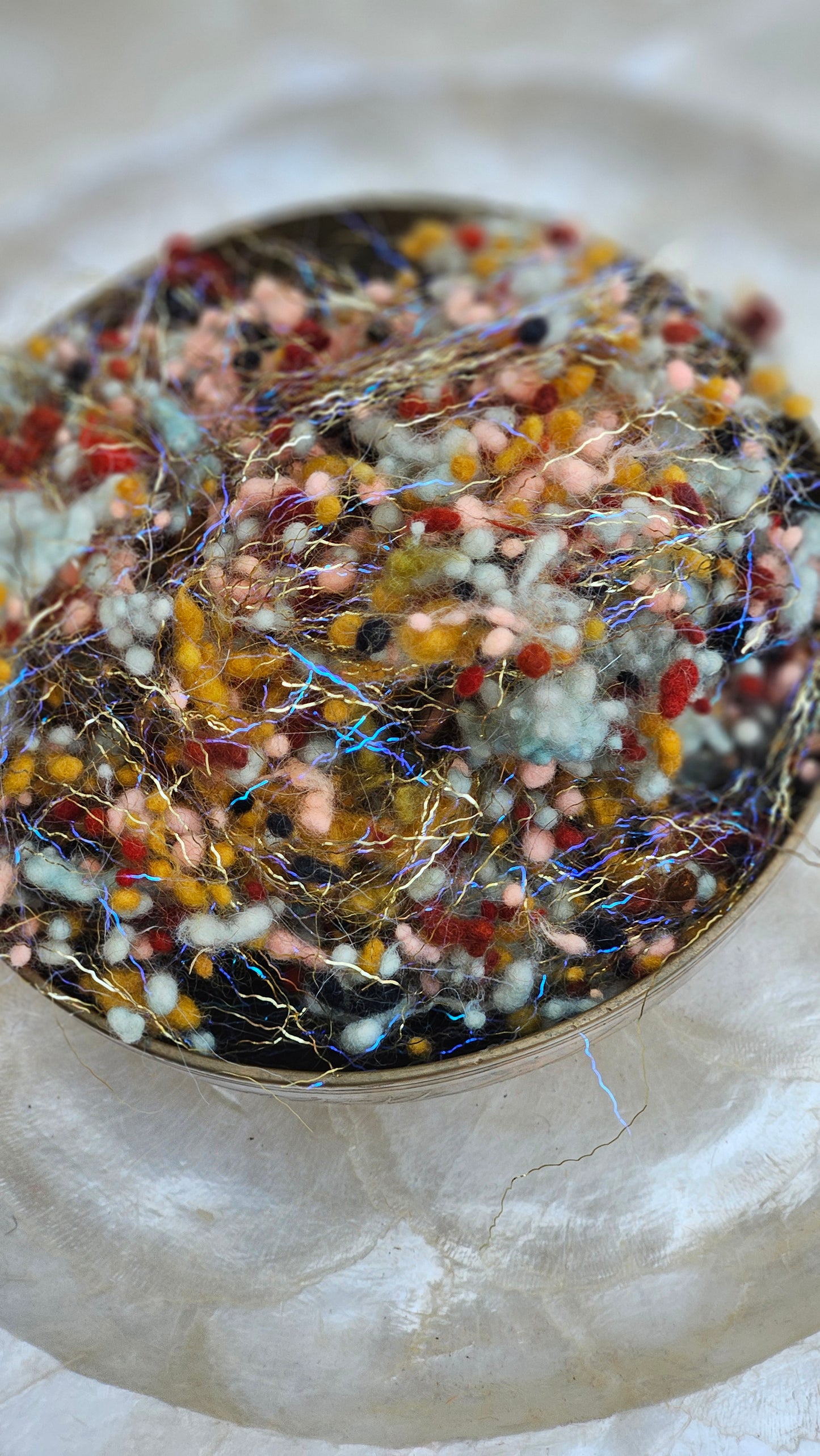 ANTIOCH Dyed Fine Wool Nepps Sparkle Blend - 1 ounce