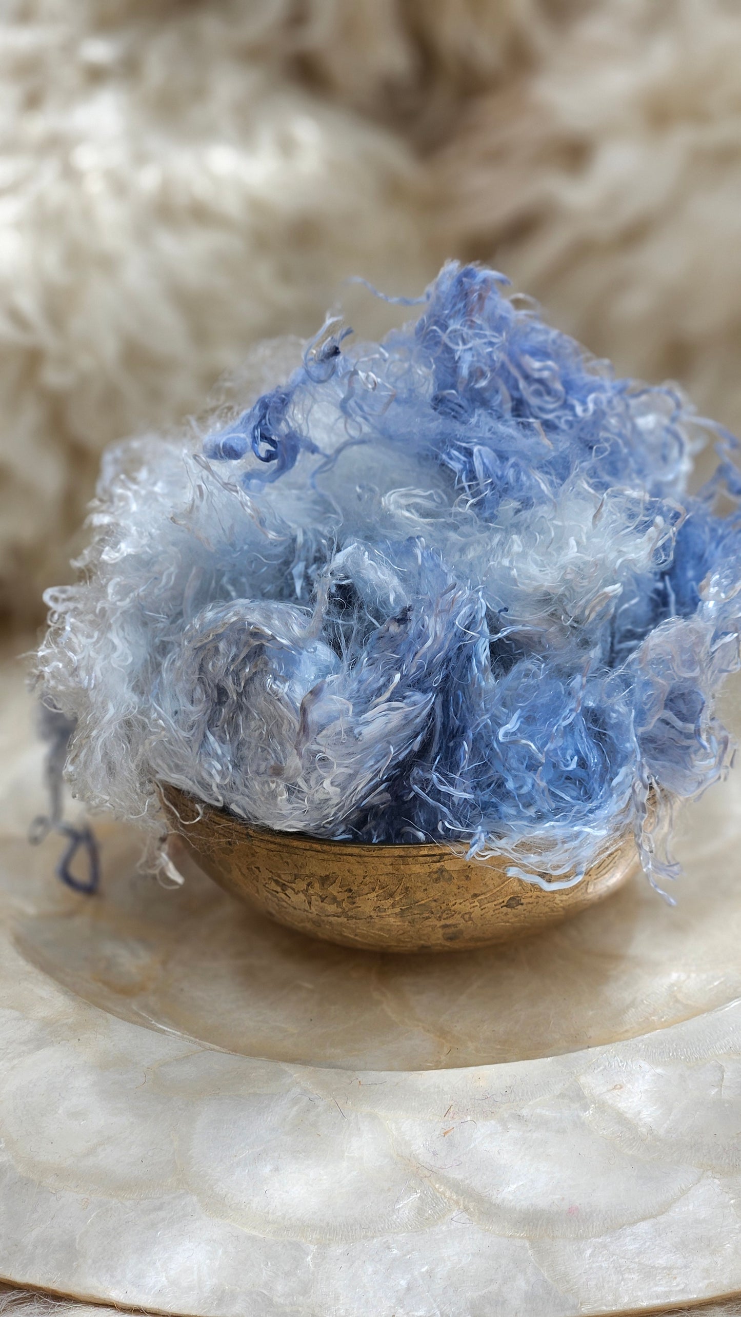 MOONSTONE - hand-dyed eucalyptus crimp faux-silk for art yarn embellishing, fiber blending, felting, and papermaking - 2 oz | 57 g