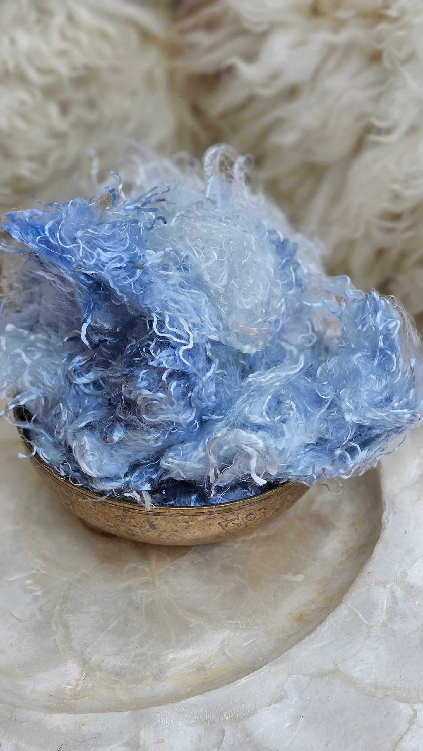 MOONSTONE - hand-dyed eucalyptus crimp faux-silk for art yarn embellishing, fiber blending, felting, and papermaking - 2 oz | 57 g