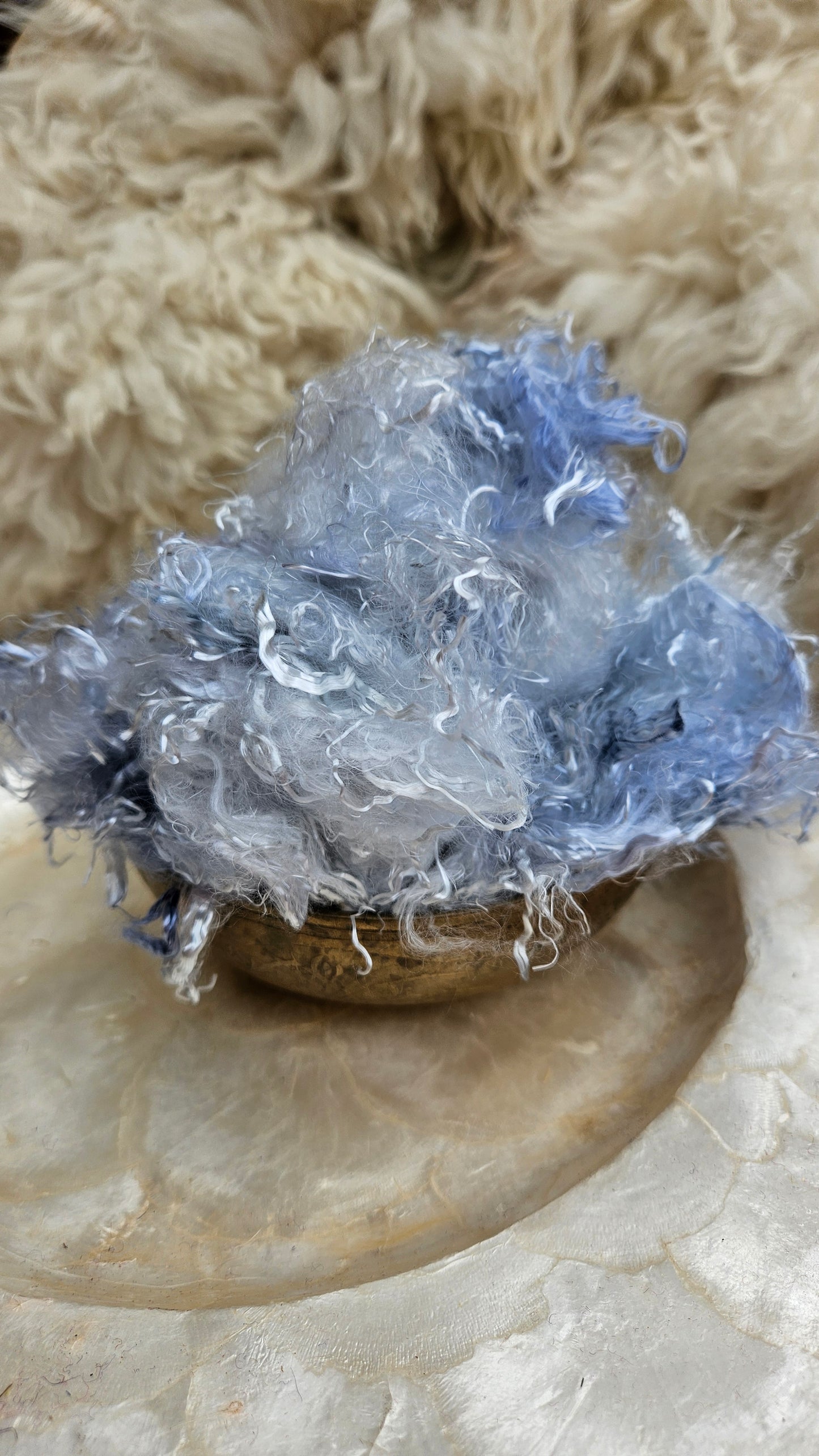 MOONSTONE - hand-dyed eucalyptus crimp faux-silk for art yarn embellishing, fiber blending, felting, and papermaking - 2 oz | 57 g