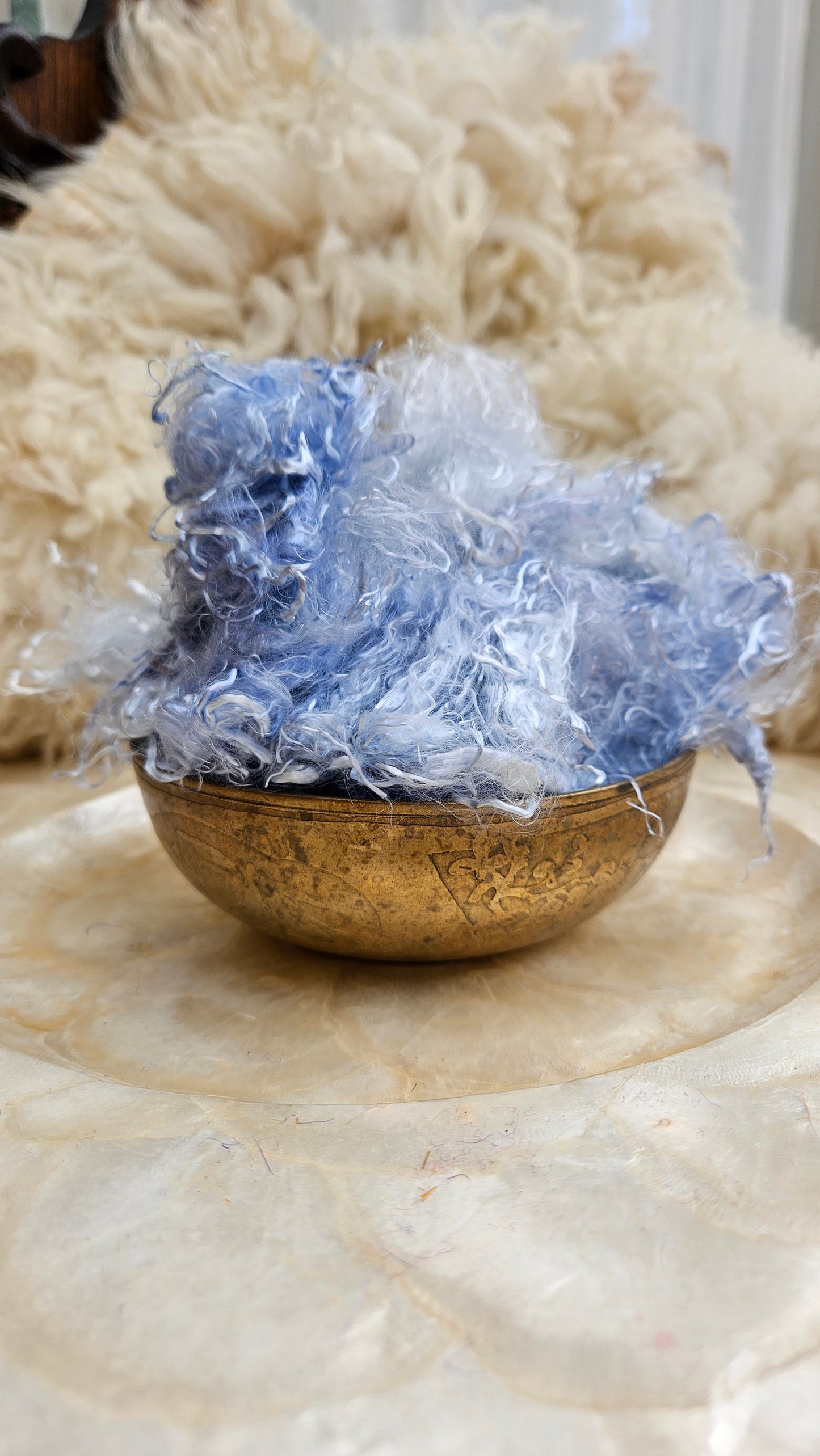 MOONSTONE - hand-dyed eucalyptus crimp faux-silk for art yarn embellishing, fiber blending, felting, and papermaking - 2 oz | 57 g