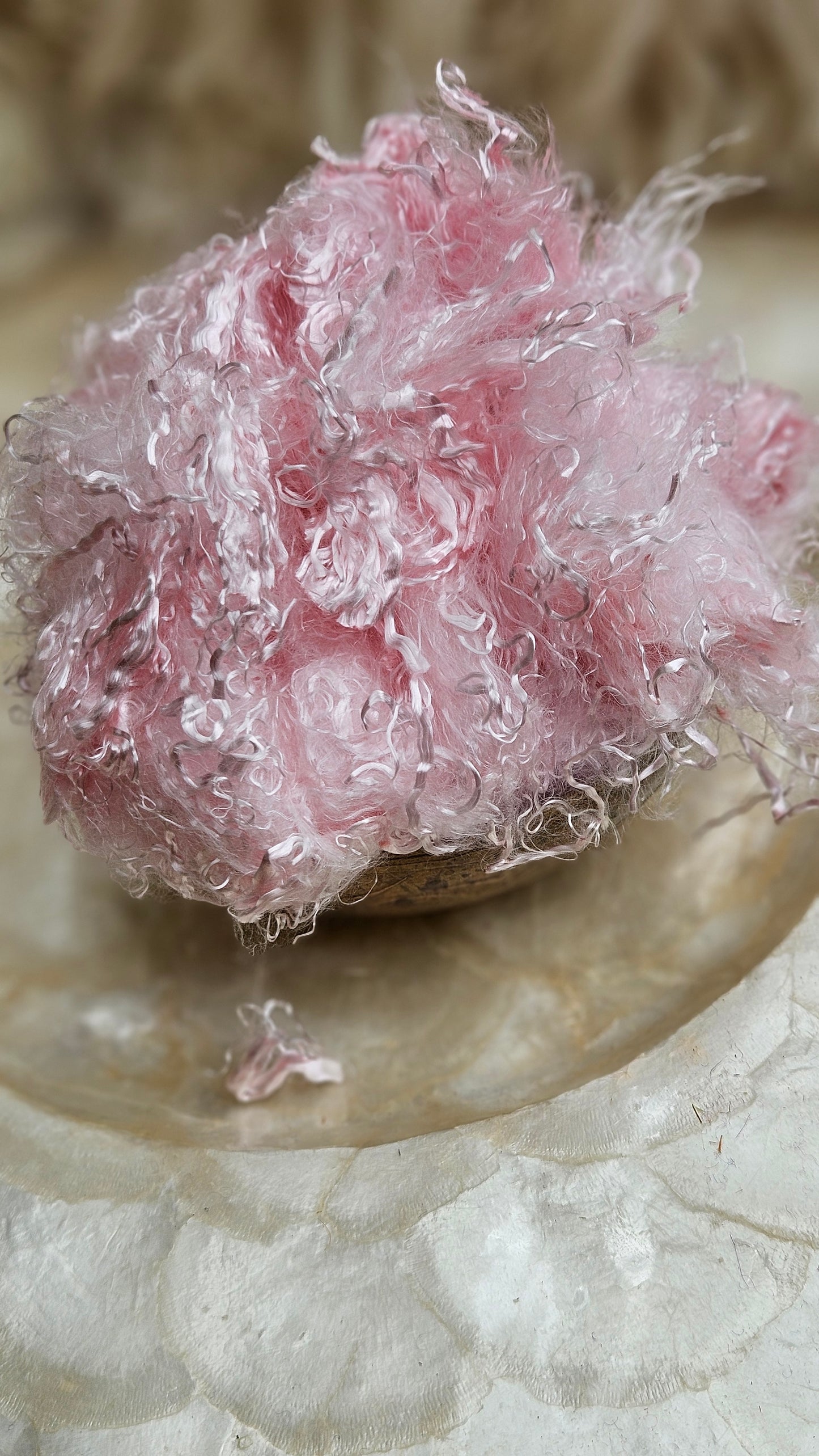 KUNZITE - hand-dyed eucalyptus crimp faux-silk for art yarn embellishing, fiber blending, felting, and papermaking - 2 oz | 57 g