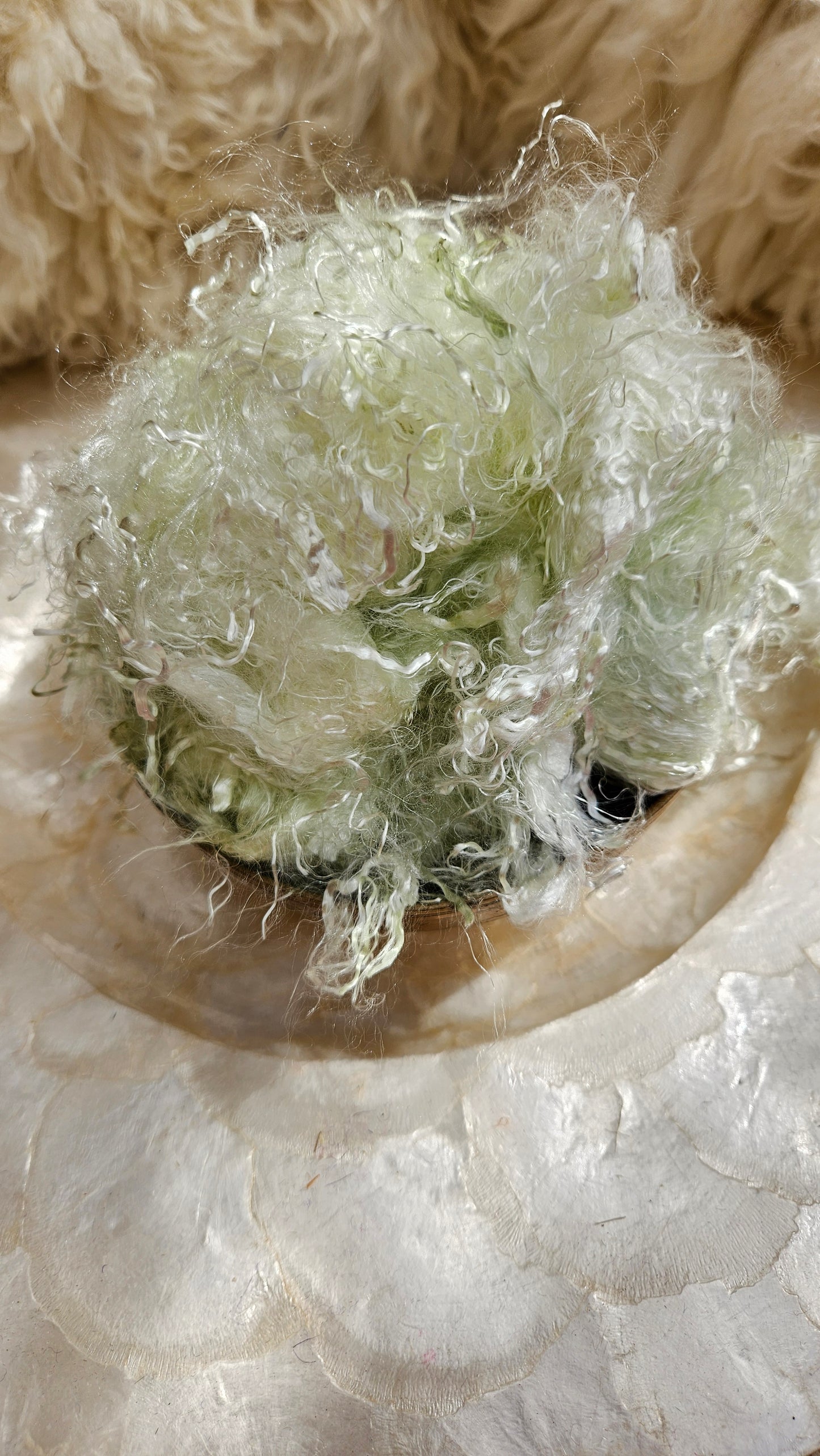 VARISCITE - hand-dyed eucalyptus crimp faux-silk for art yarn embellishing, fiber blending, felting, and papermaking - 2 oz | 57 g