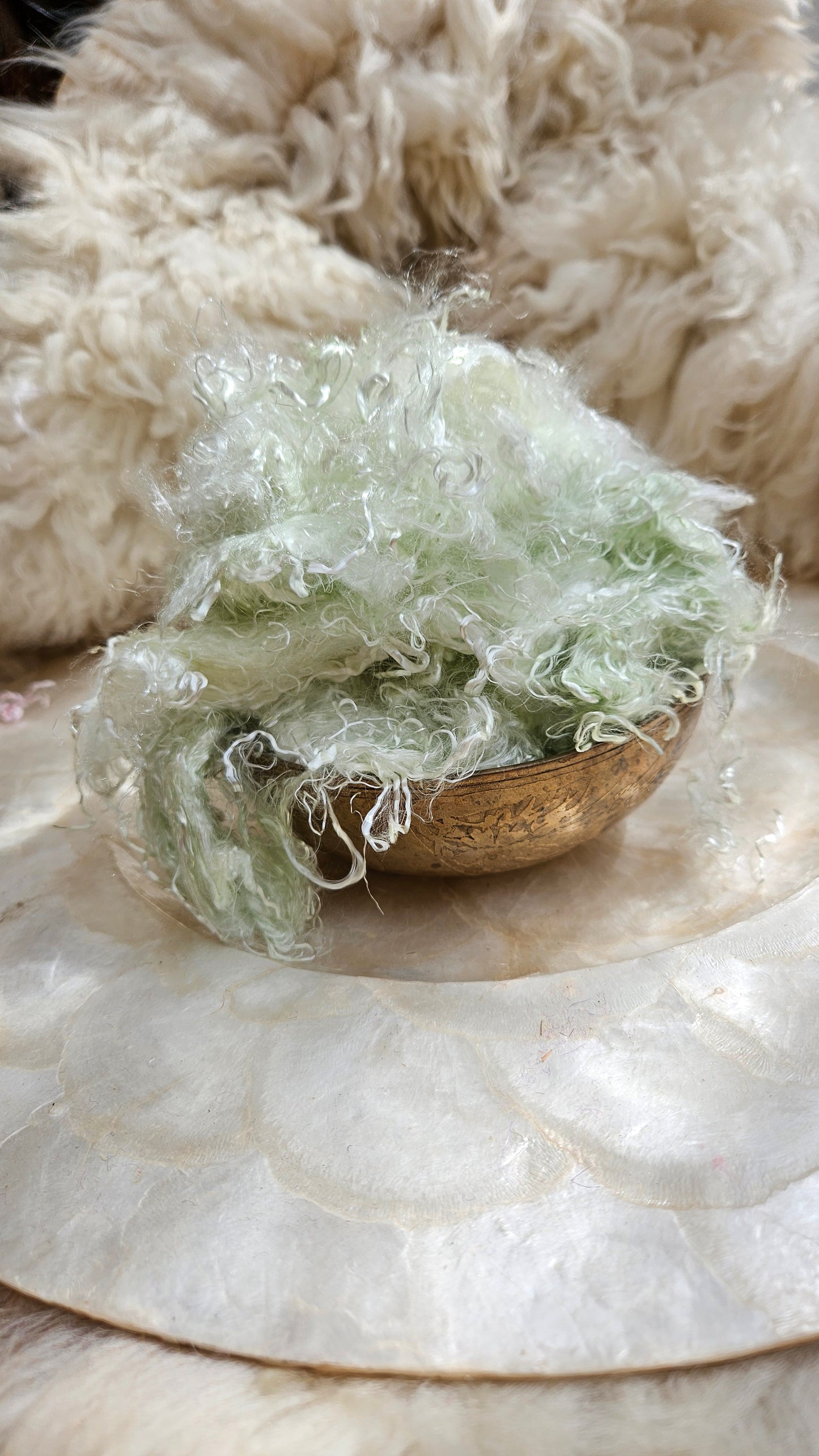 VARISCITE - hand-dyed eucalyptus crimp faux-silk for art yarn embellishing, fiber blending, felting, and papermaking - 2 oz | 57 g