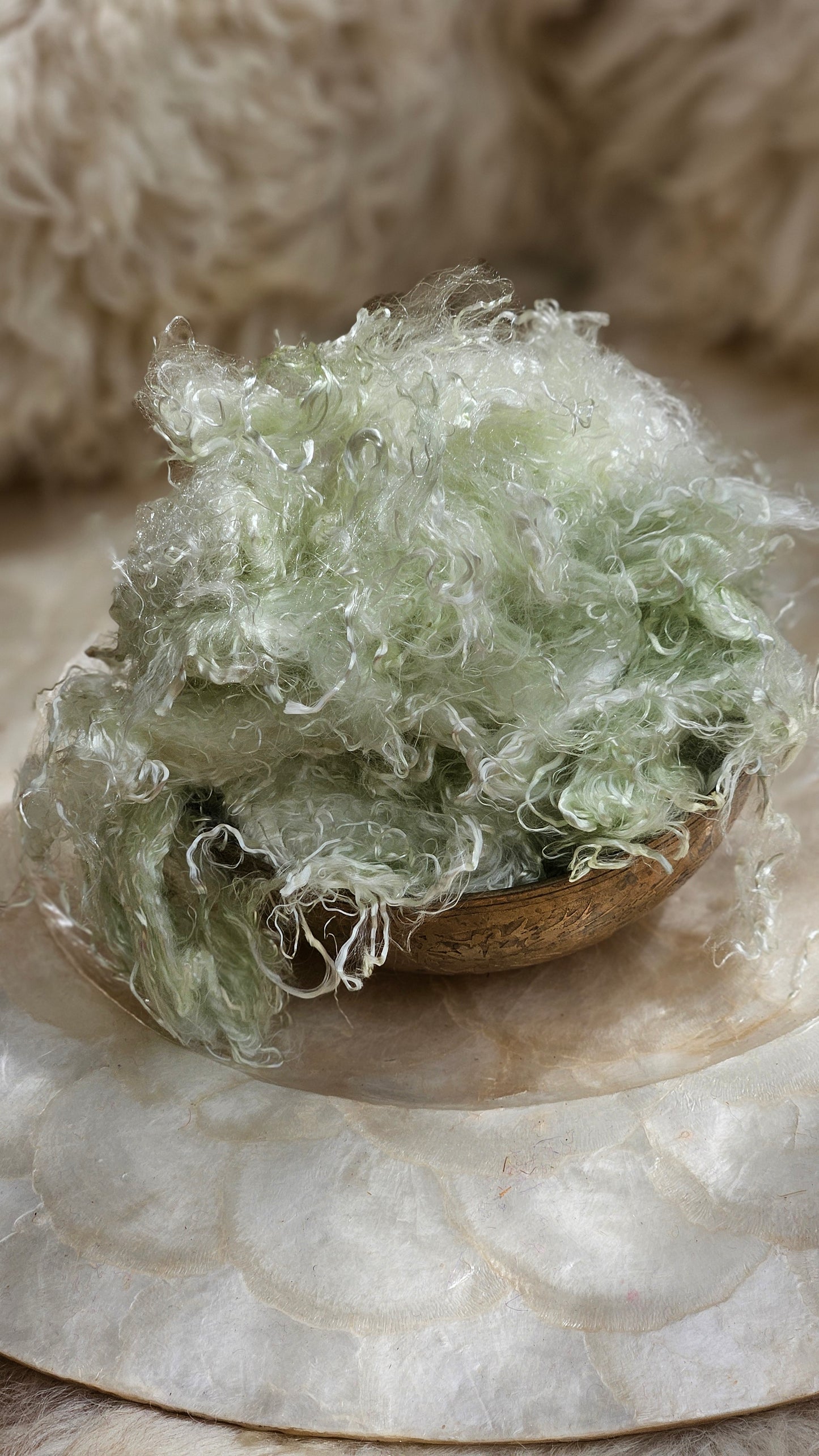 VARISCITE - hand-dyed eucalyptus crimp faux-silk for art yarn embellishing, fiber blending, felting, and papermaking - 2 oz | 57 g