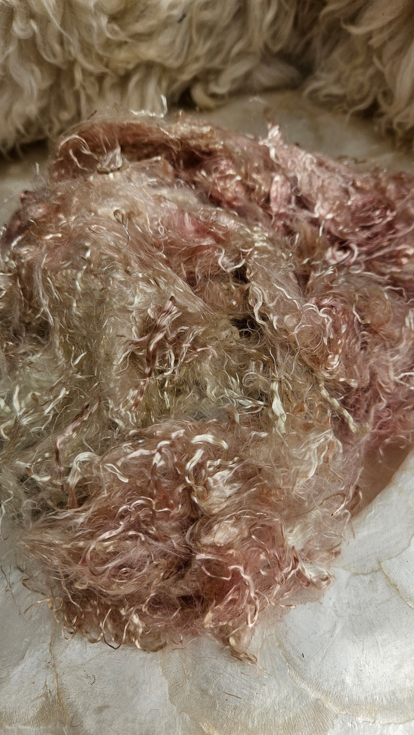 PYRITE - hand-dyed eucalyptus crimp faux-silk for art yarn embellishing, fiber blending, felting, and papermaking - 2 oz | 57 g