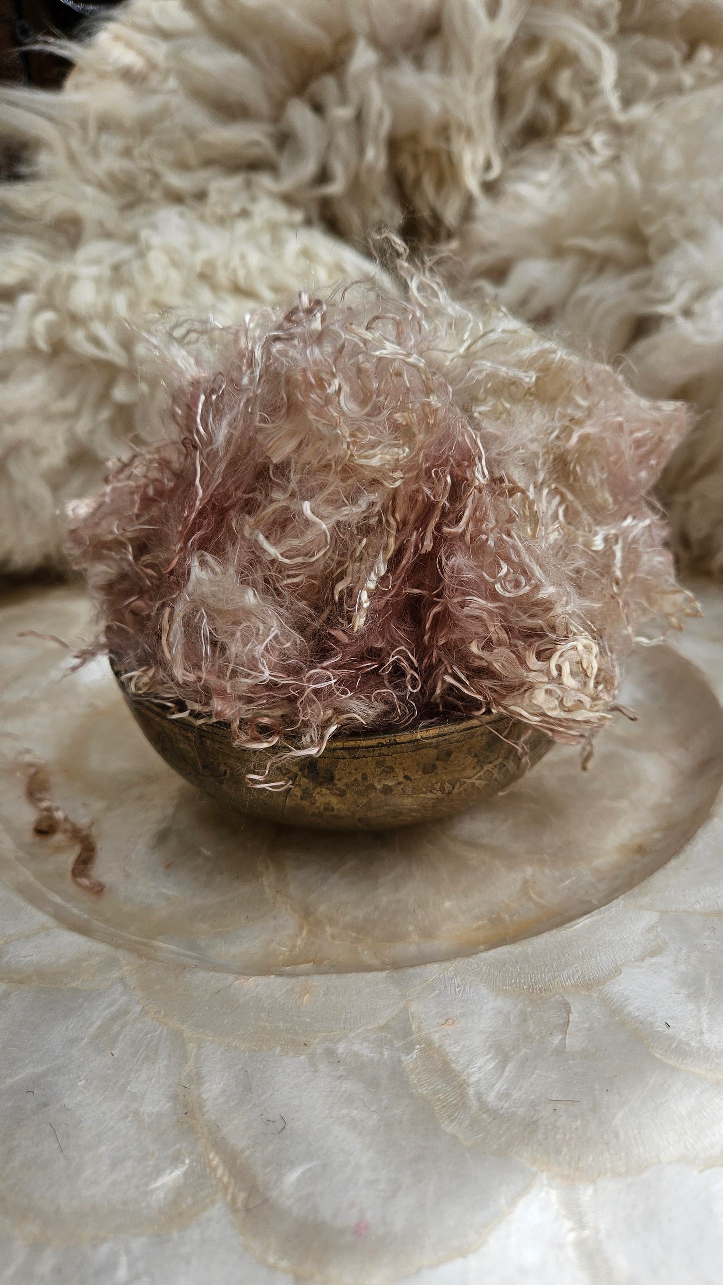 PYRITE - hand-dyed eucalyptus crimp faux-silk for art yarn embellishing, fiber blending, felting, and papermaking - 2 oz | 57 g