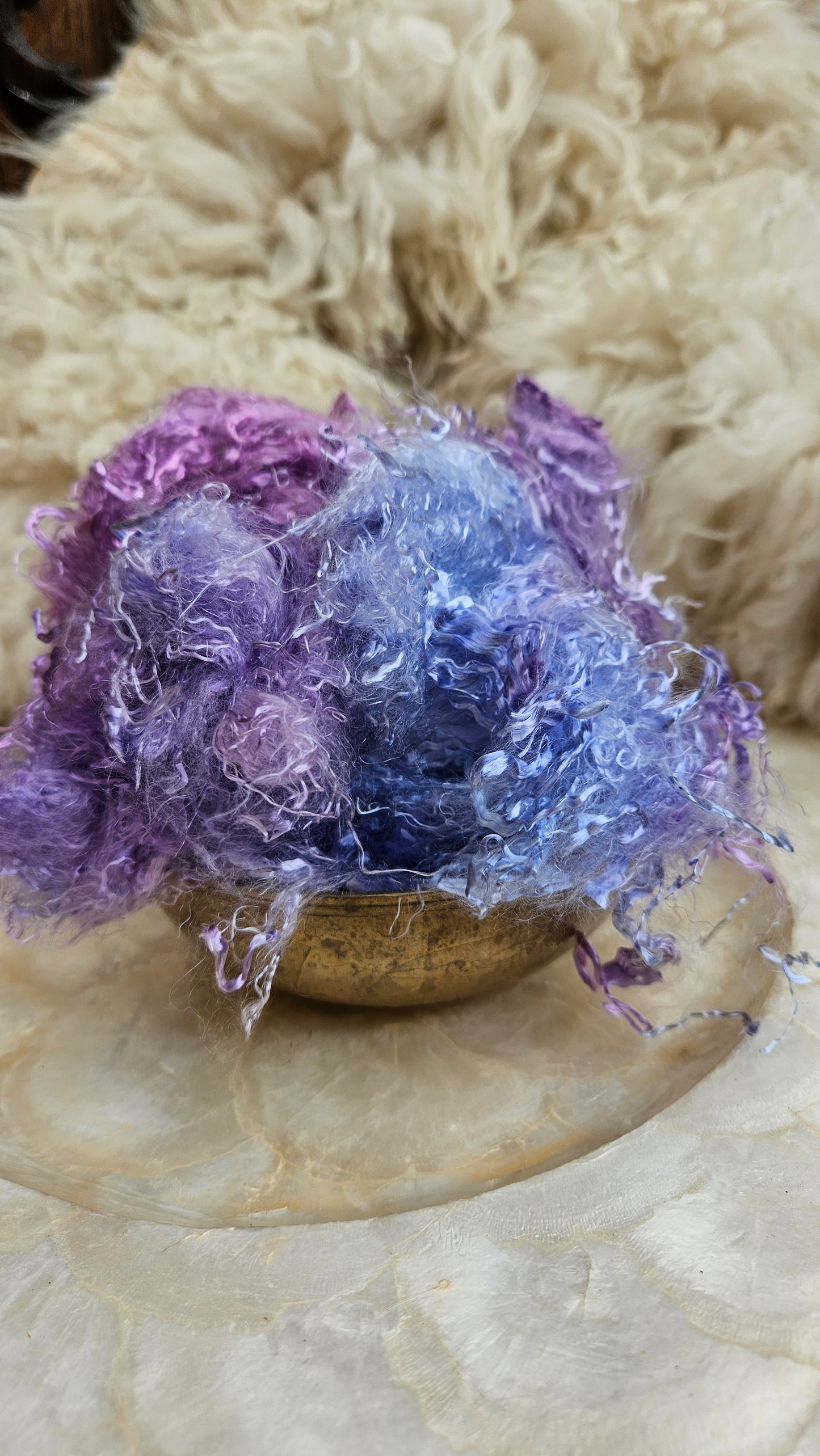 TANZANITE - hand-dyed eucalyptus crimp faux-silk for art yarn embellishing, fiber blending, felting, and papermaking - 2 oz | 57 g