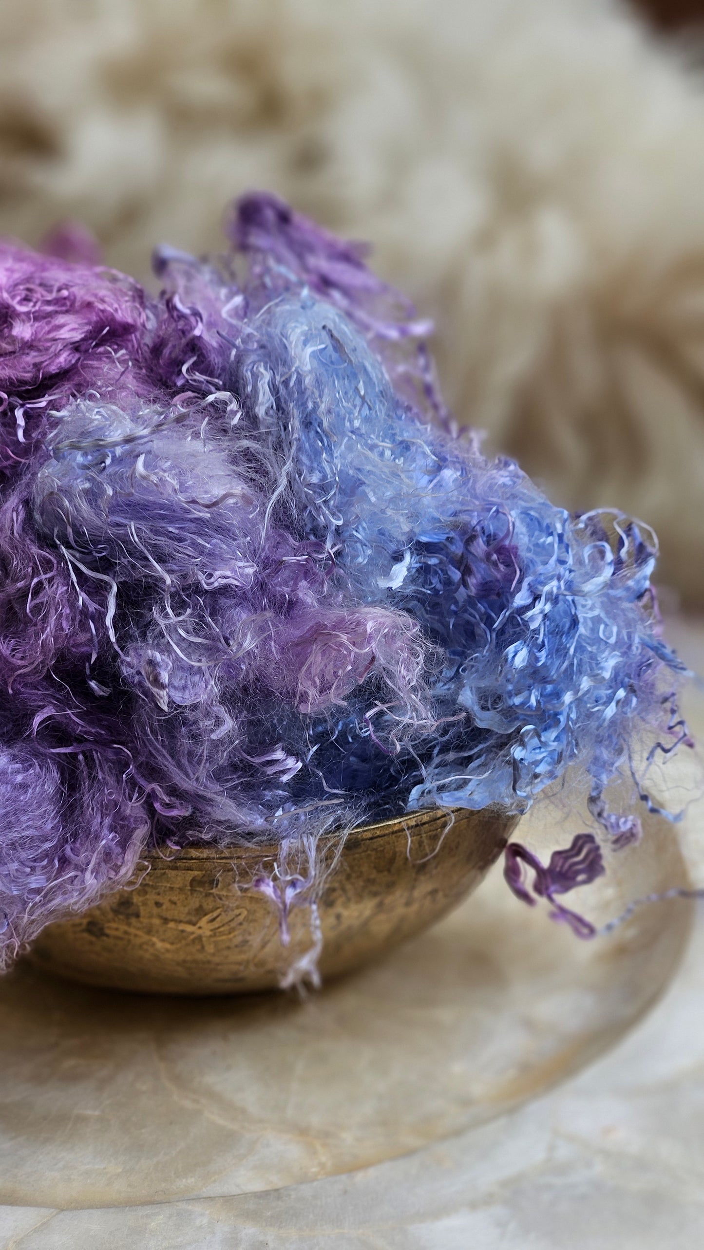 TANZANITE - hand-dyed eucalyptus crimp faux-silk for art yarn embellishing, fiber blending, felting, and papermaking - 2 oz | 57 g