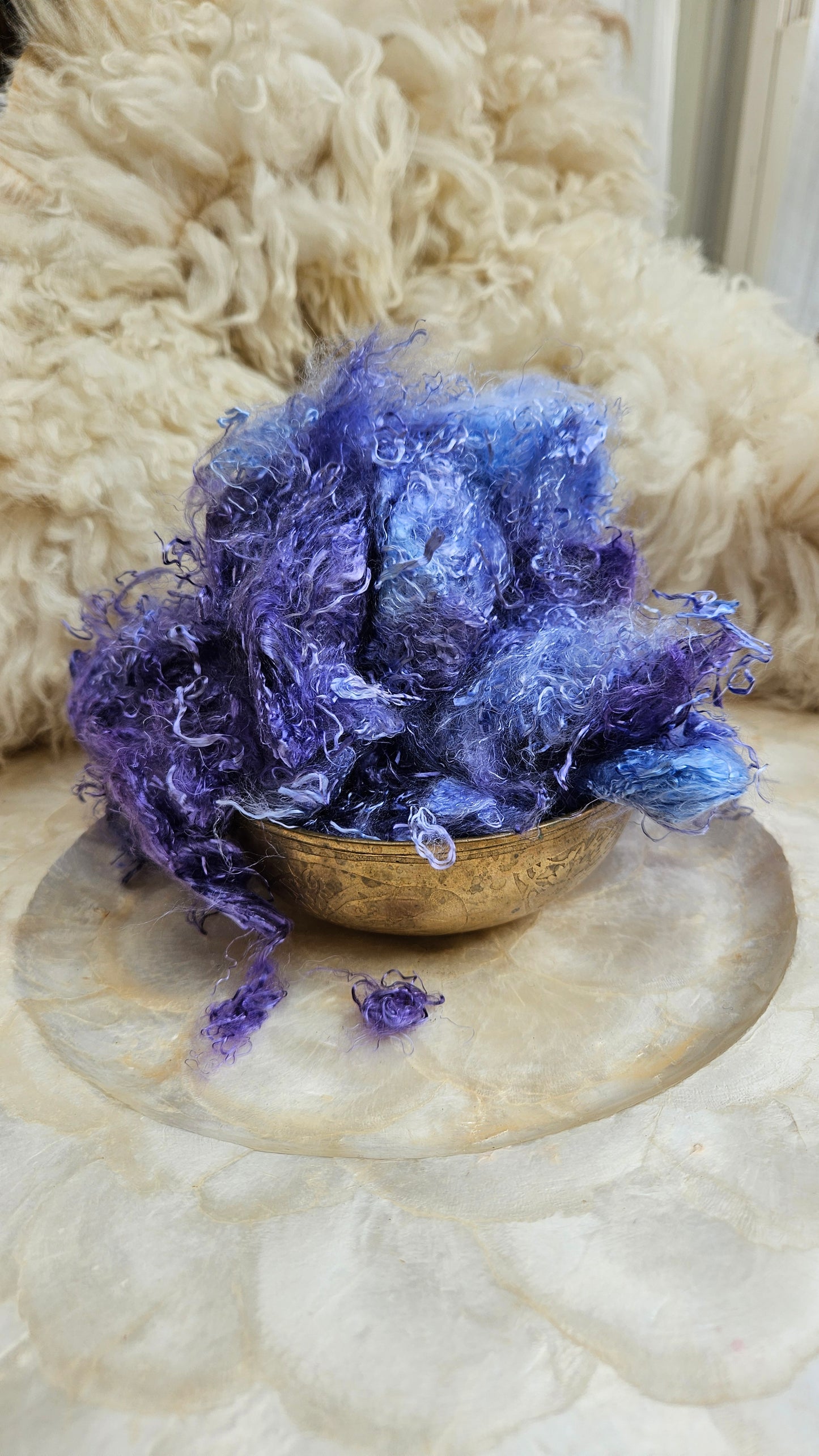 TOURMALINE - hand-dyed eucalyptus crimp faux-silk for art yarn embellishing, fiber blending, felting, and papermaking - 2 oz | 57 g