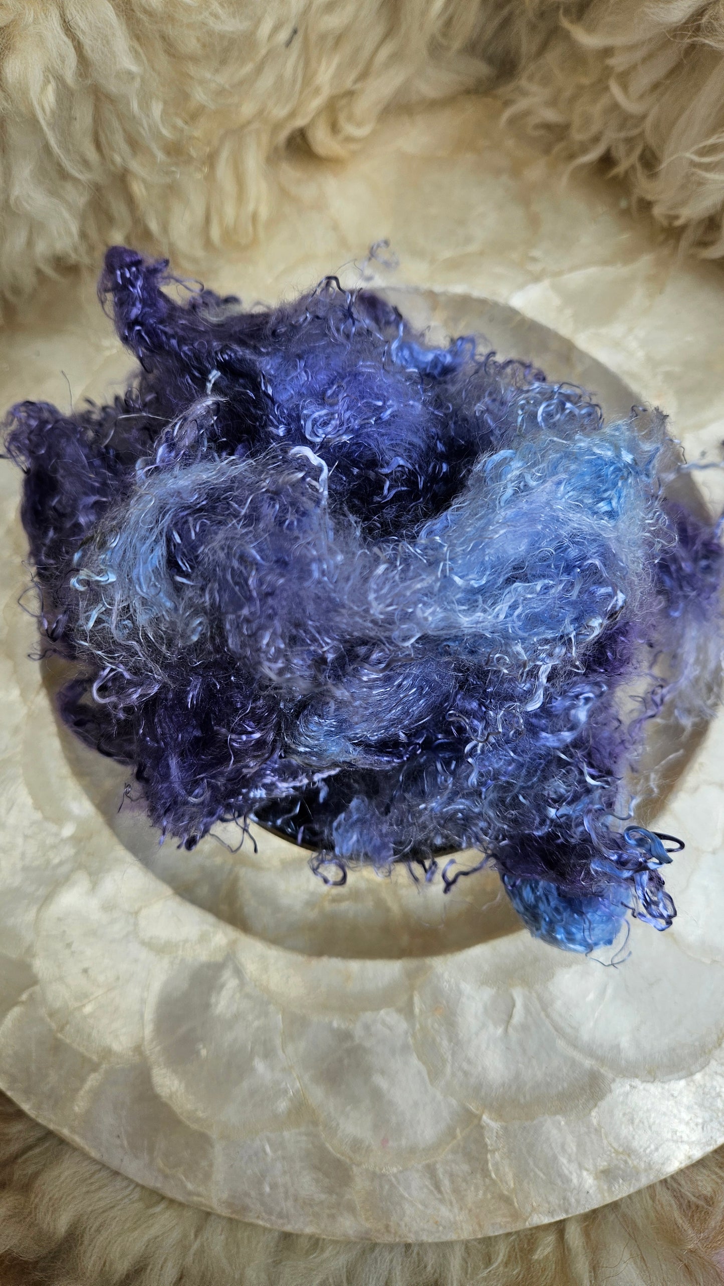 TOURMALINE - hand-dyed eucalyptus crimp faux-silk for art yarn embellishing, fiber blending, felting, and papermaking - 2 oz | 57 g