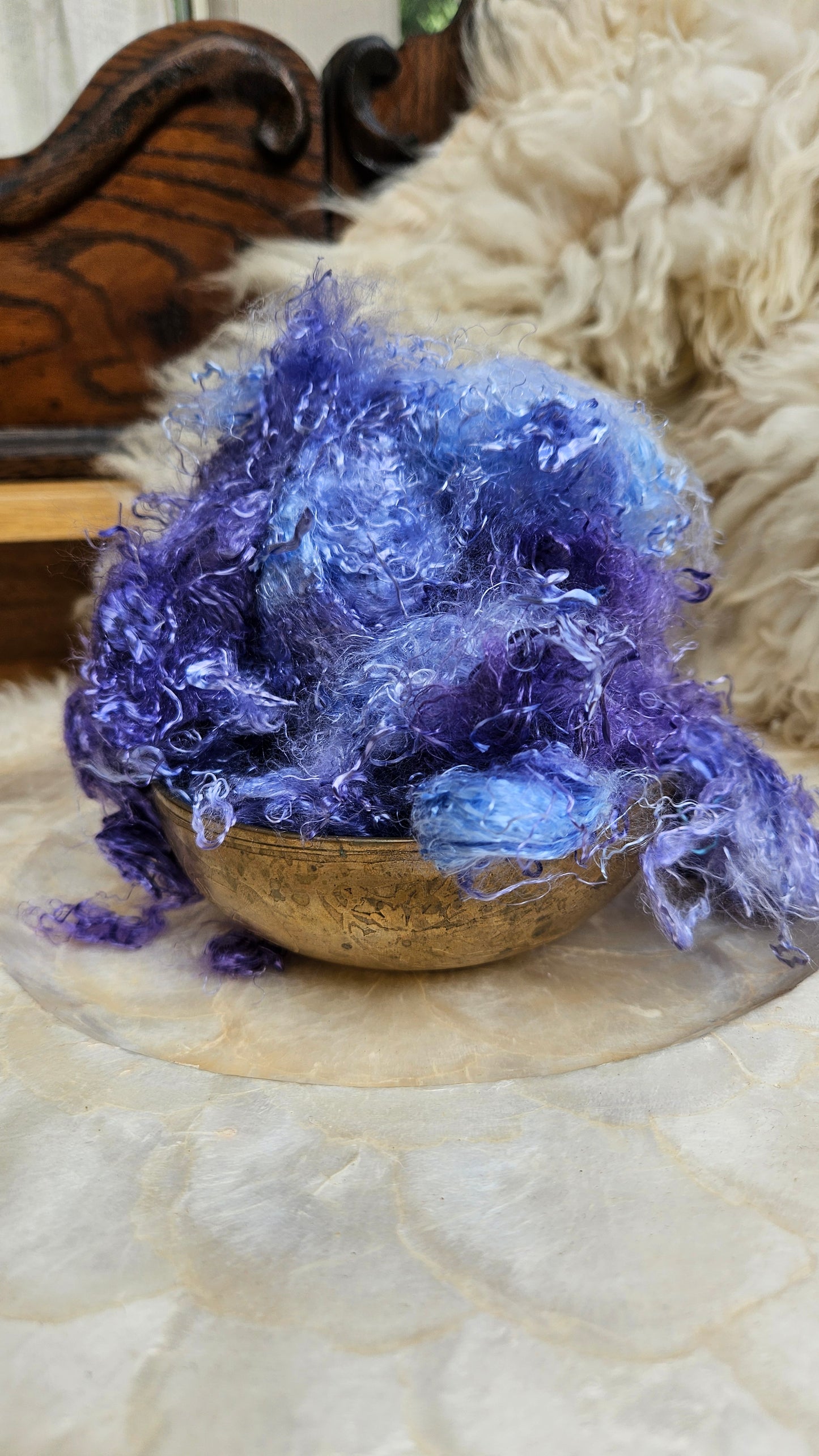 TOURMALINE - hand-dyed eucalyptus crimp faux-silk for art yarn embellishing, fiber blending, felting, and papermaking - 2 oz | 57 g