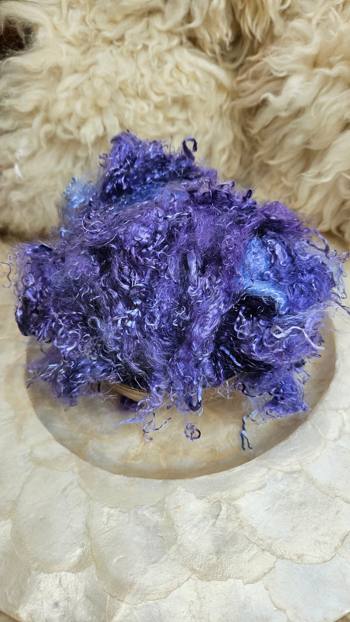 TOURMALINE - hand-dyed eucalyptus crimp faux-silk for art yarn embellishing, fiber blending, felting, and papermaking - 2 oz | 57 g