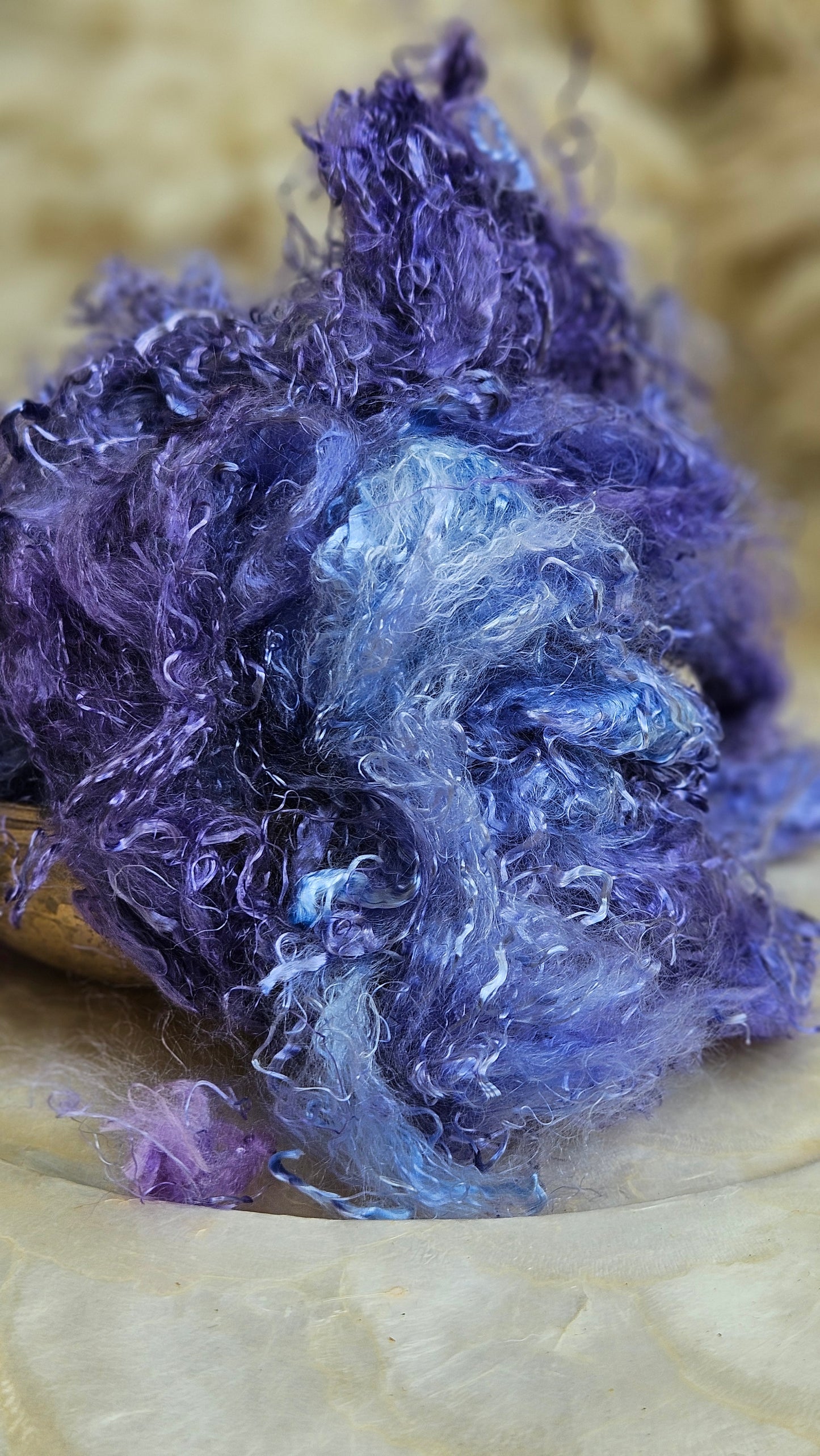 TOURMALINE - hand-dyed eucalyptus crimp faux-silk for art yarn embellishing, fiber blending, felting, and papermaking - 2 oz | 57 g