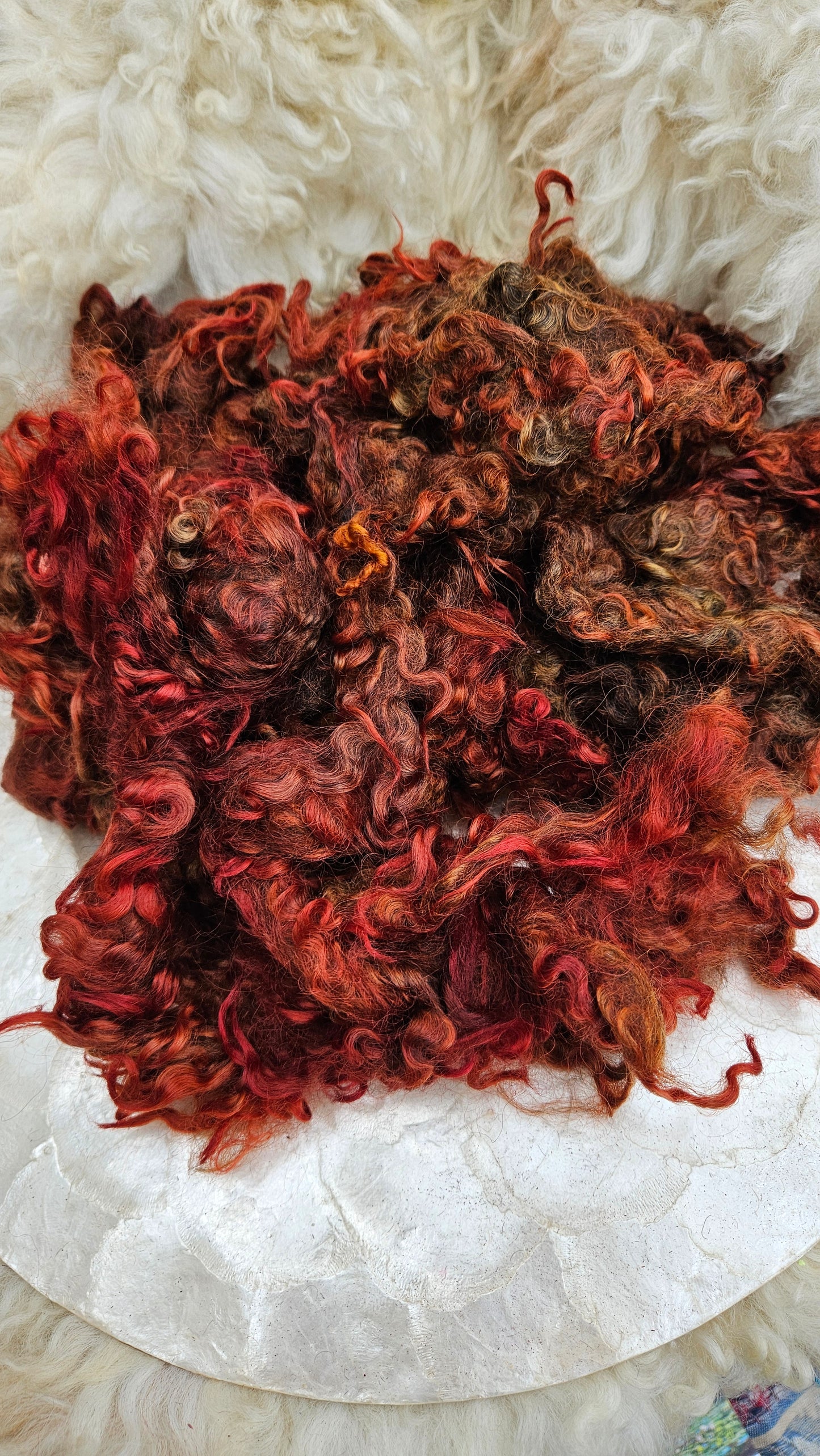 TOLSTOY - hand-dyed Cotswold lamb longwool locks (SE2SE Livestock Conservancy Breed) - 5 oz | 142 g