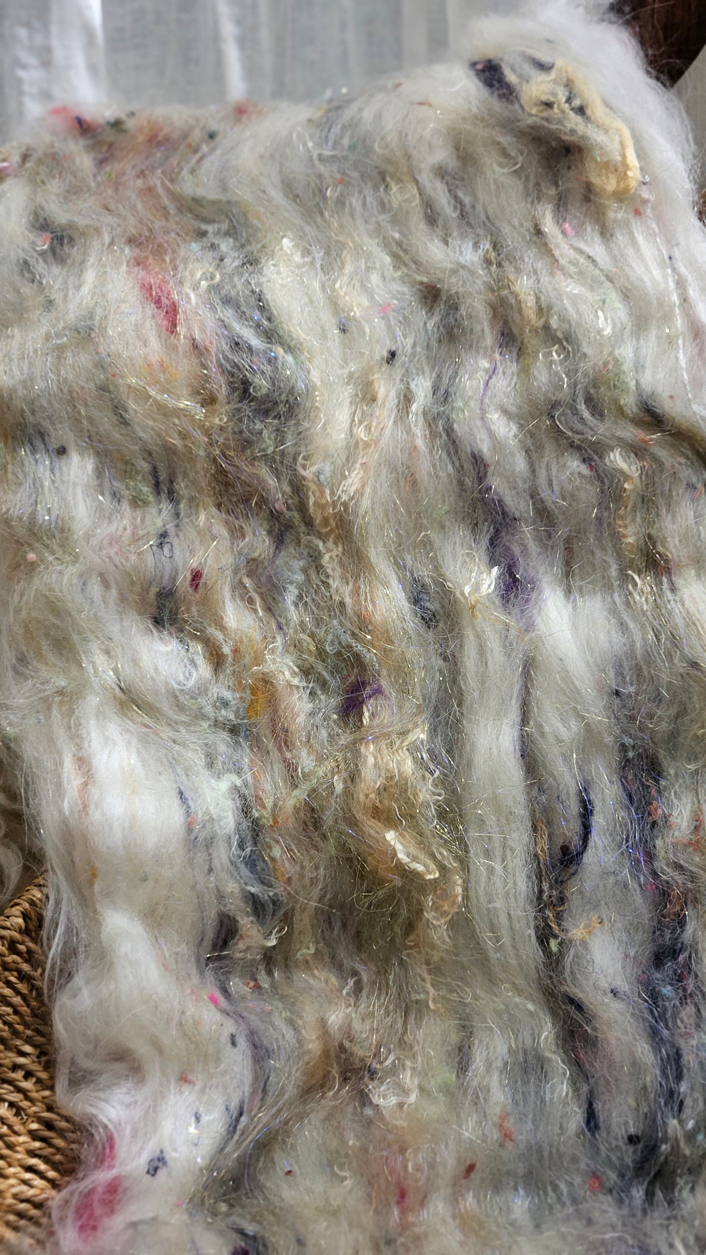 Baroque Inspired Mohair and Texture Art Batt 008 - 4.3 ounces