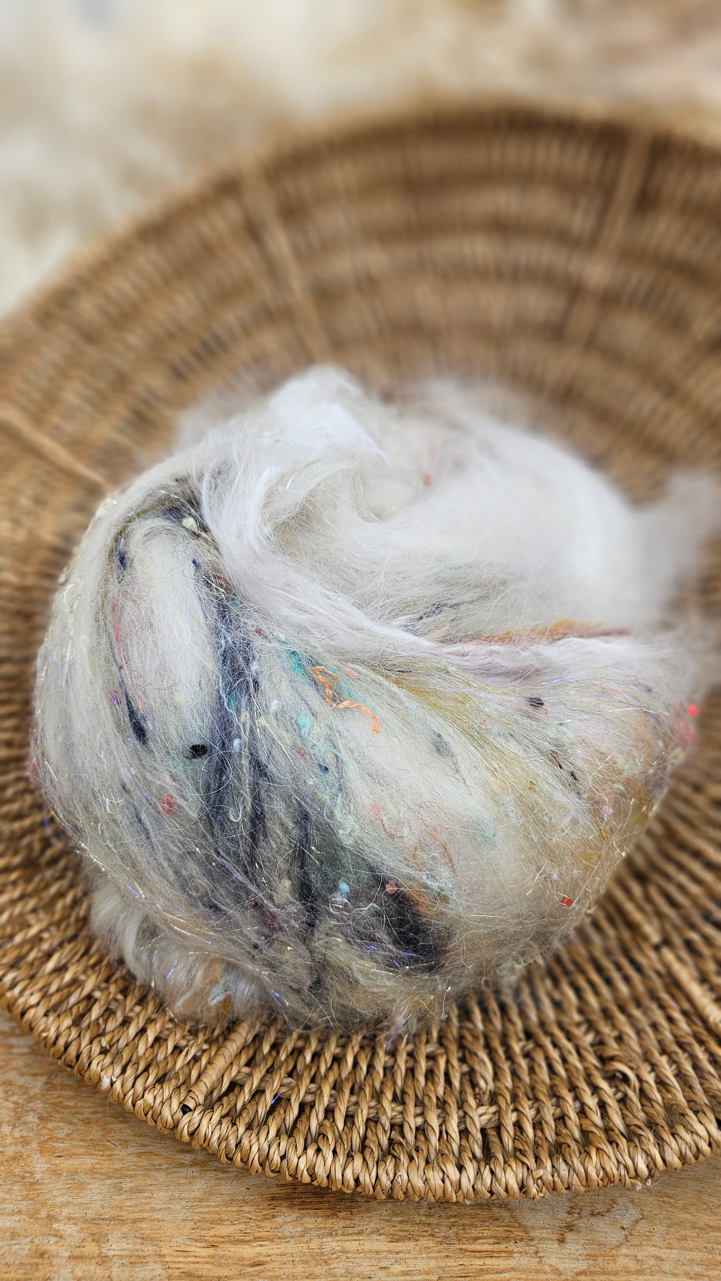 Baroque Inspired Mohair and Texture Art Batt 008 - 4.3 ounces