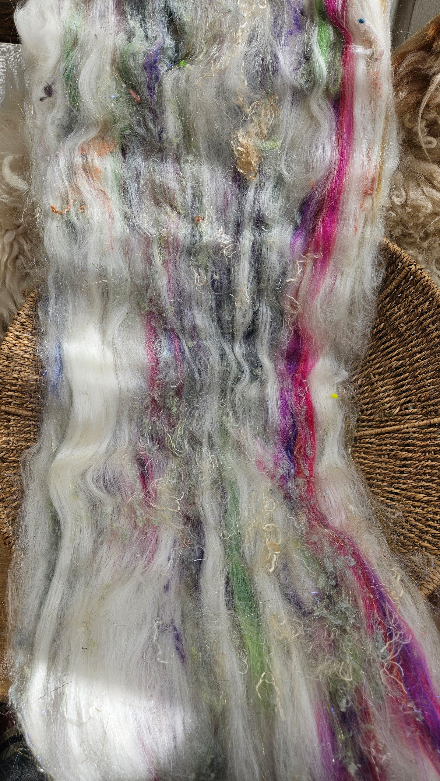 ART BATT 008 - Baroque Inspired Mohair and Texture Art Batt - 4.3 oz |