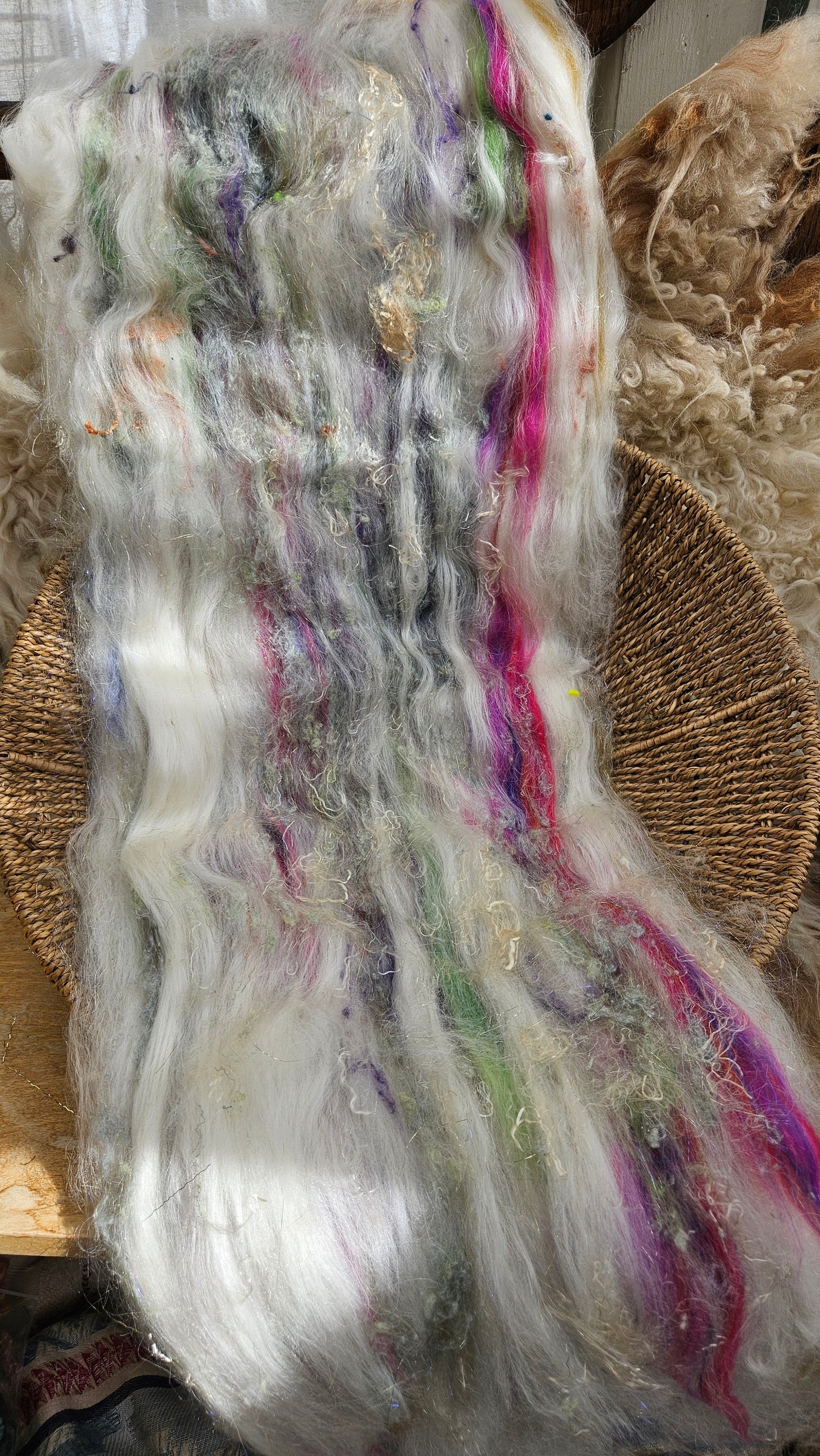 ART BATT 008 - Baroque Inspired Mohair and Texture Art Batt - 4.3 oz |