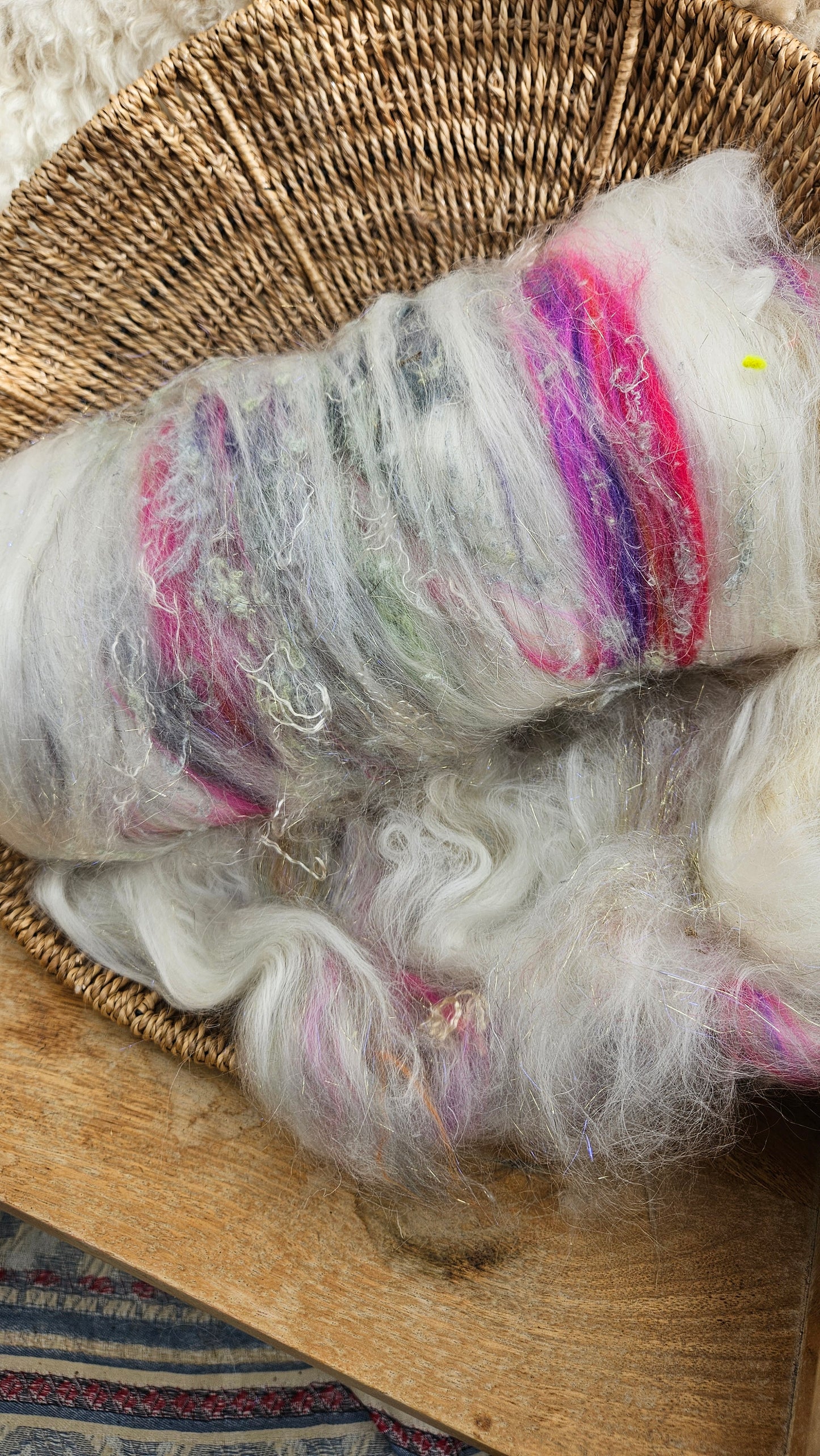 ART BATT 008 - Baroque Inspired Mohair and Texture Art Batt - 4.3 oz |