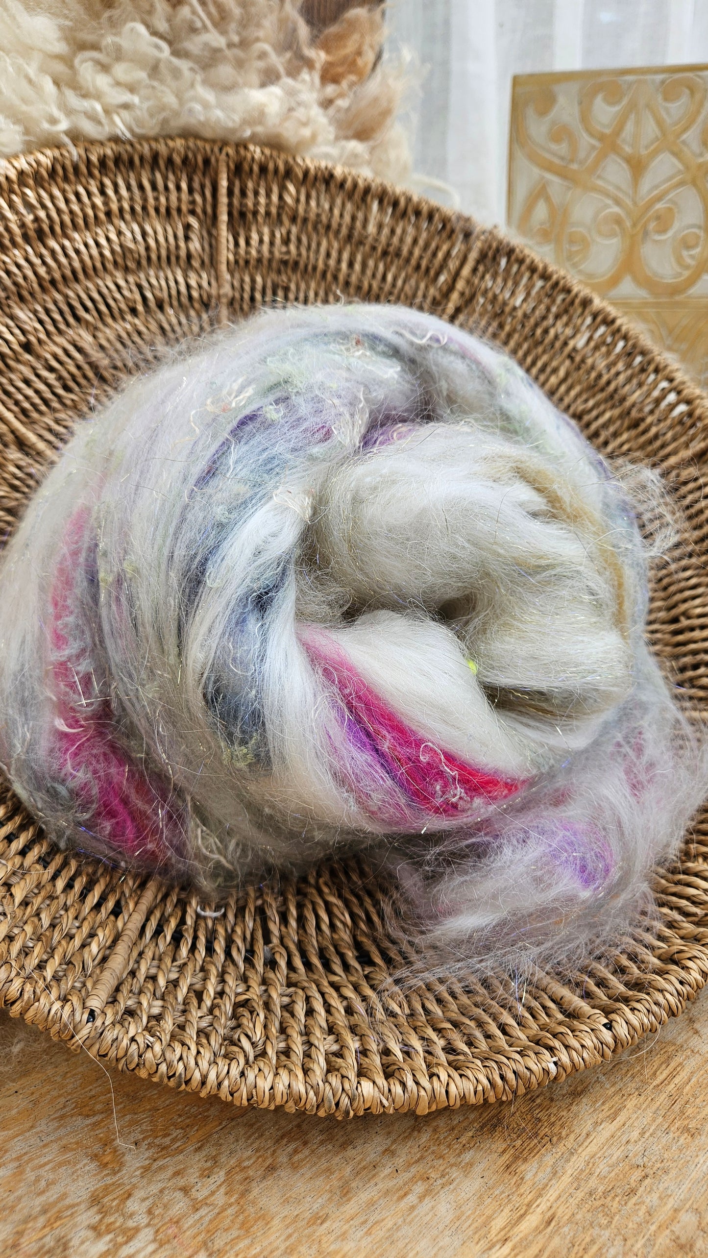 ART BATT 008 - Baroque Inspired Mohair and Texture Art Batt - 4.3 oz |