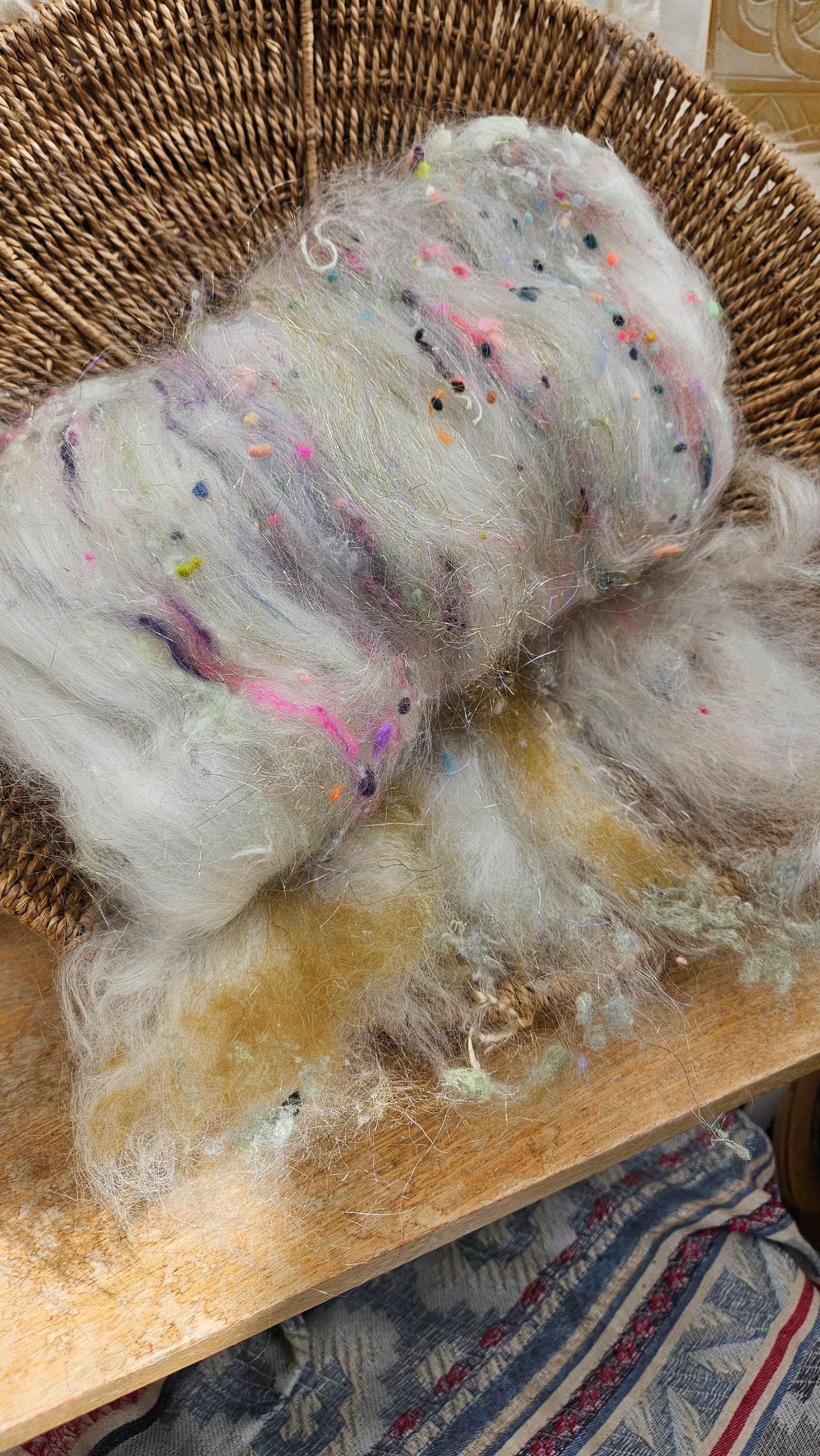 ART BATT 015 - Baroque Inspired Mohair and Texture Art Batt - 3.4 oz |