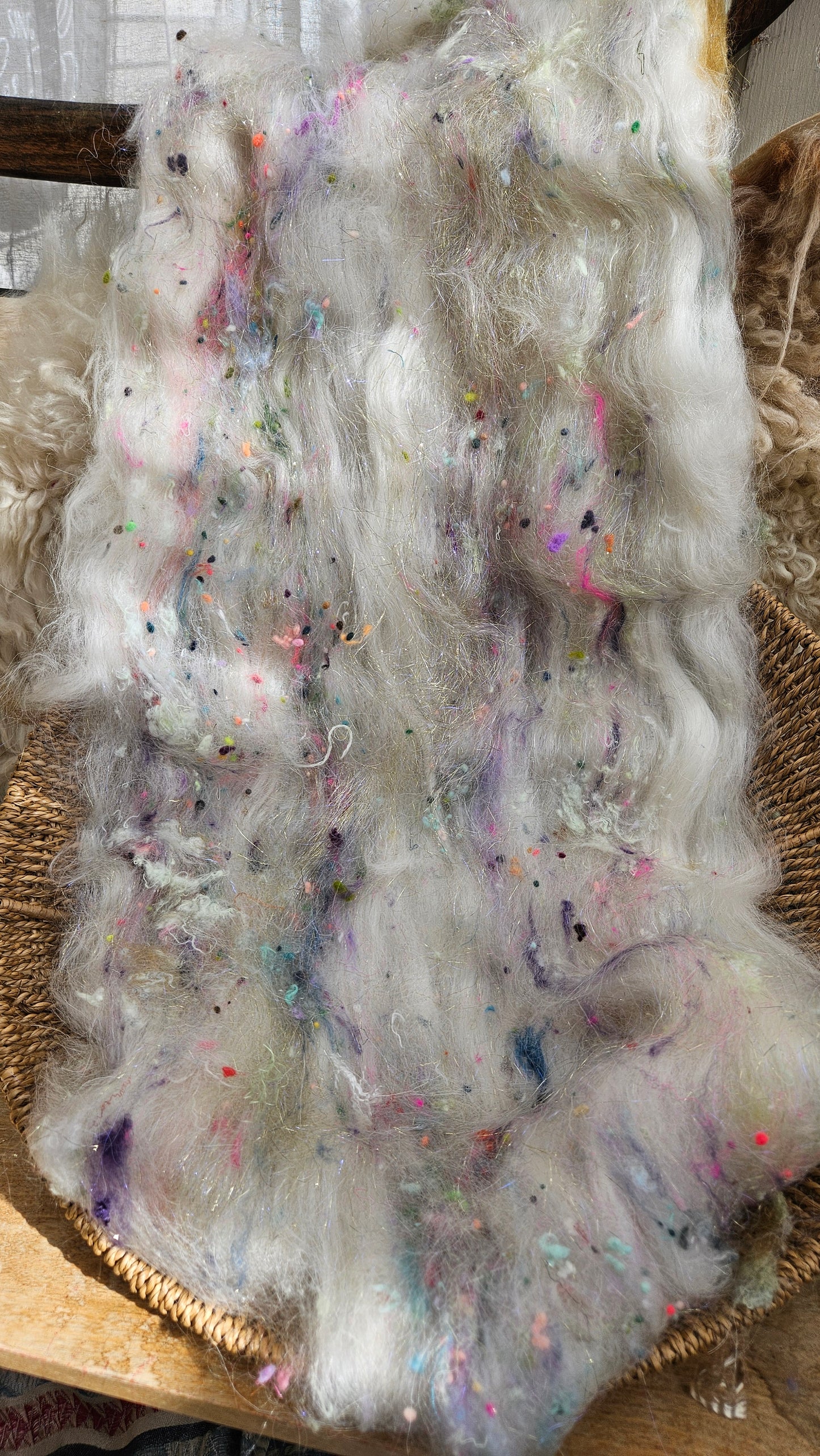 ART BATT 015 - Baroque Inspired Mohair and Texture Art Batt - 3.4 oz |