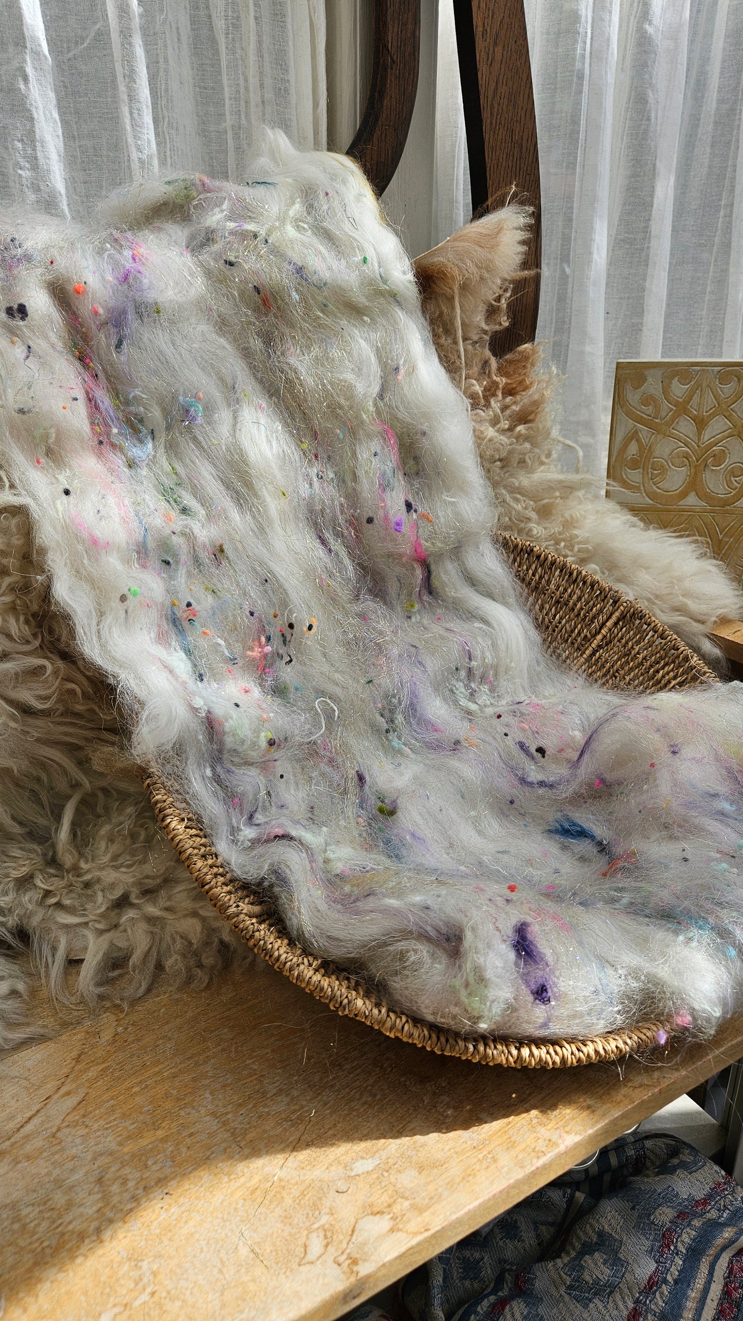 ART BATT 015 - Baroque Inspired Mohair and Texture Art Batt - 3.4 oz |