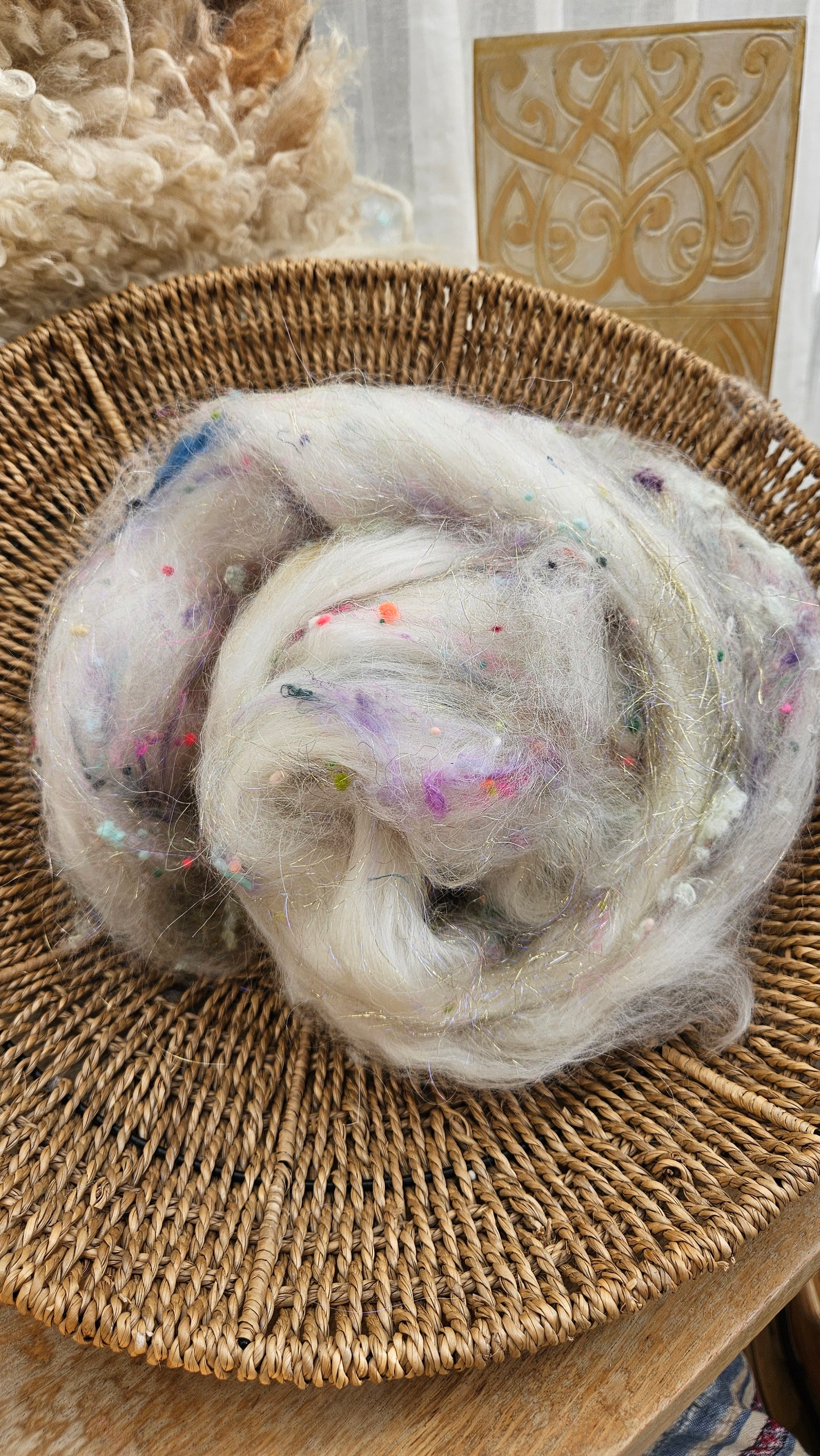ART BATT 015 - Baroque Inspired Mohair and Texture Art Batt - 3.4 oz |