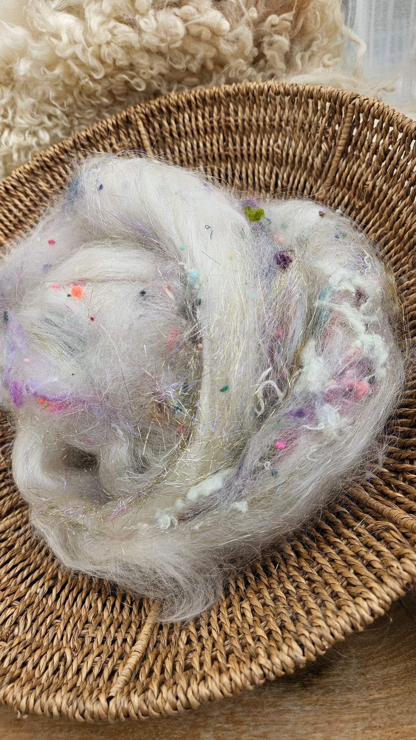 ART BATT 015 - Baroque Inspired Mohair and Texture Art Batt - 3.4 oz |