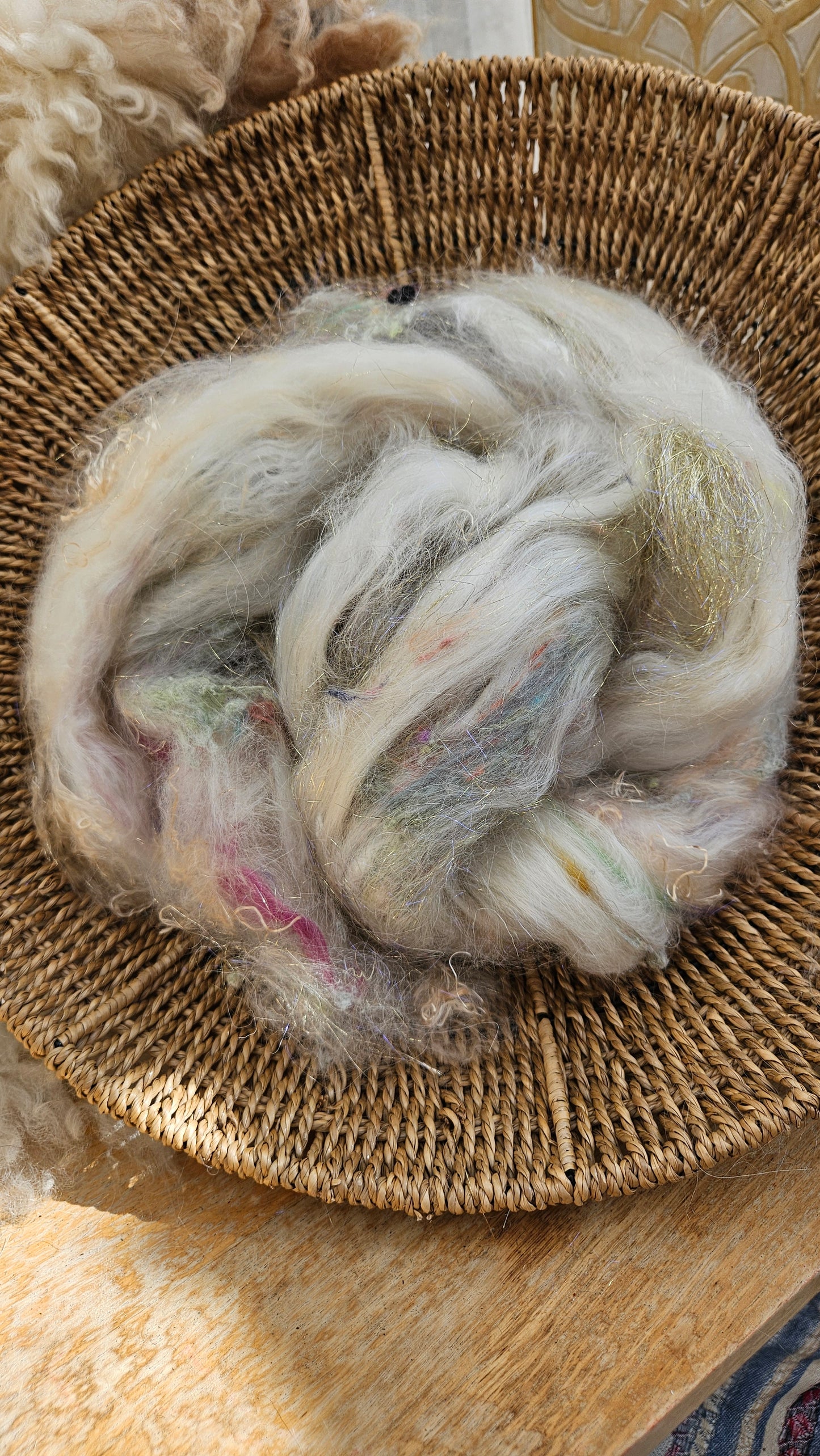 ART BATT 007 - Baroque Inspired Mohair and Texture Art Batt - 3.9 oz |