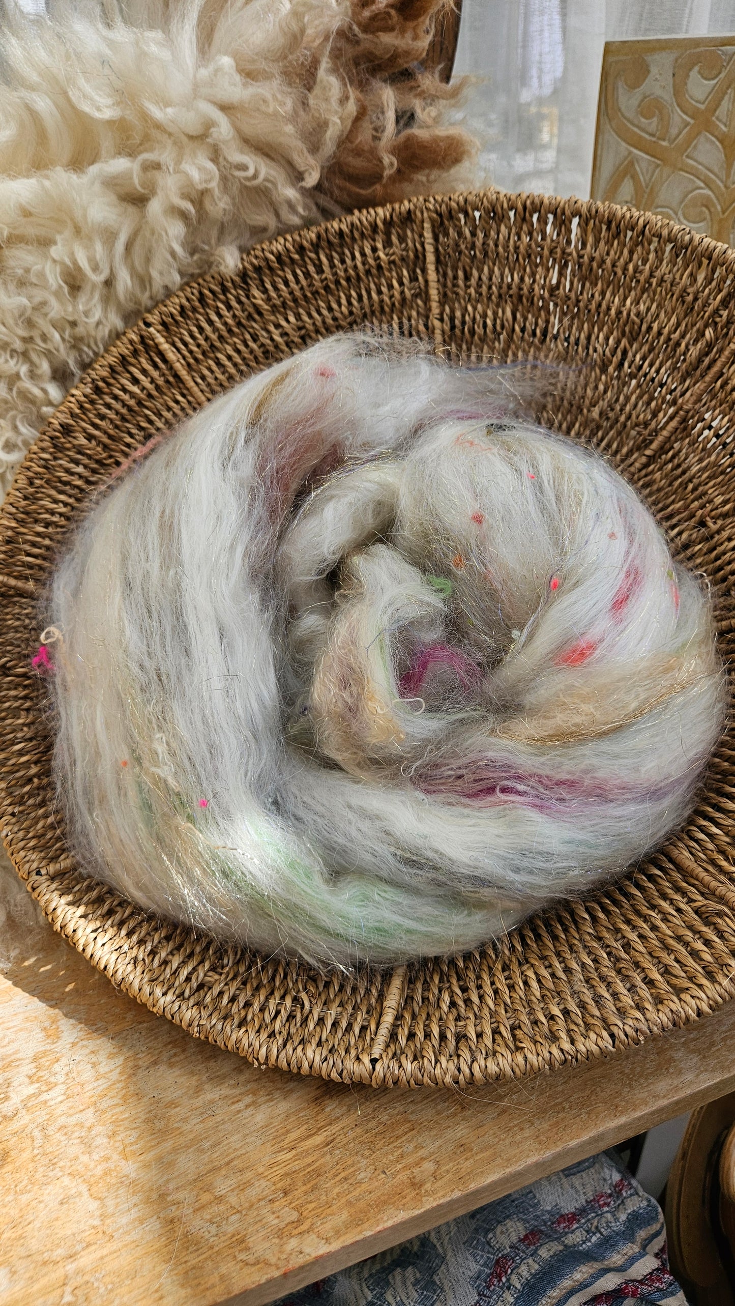 ART BATT 007 - Baroque Inspired Mohair and Texture Art Batt - 3.9 oz |