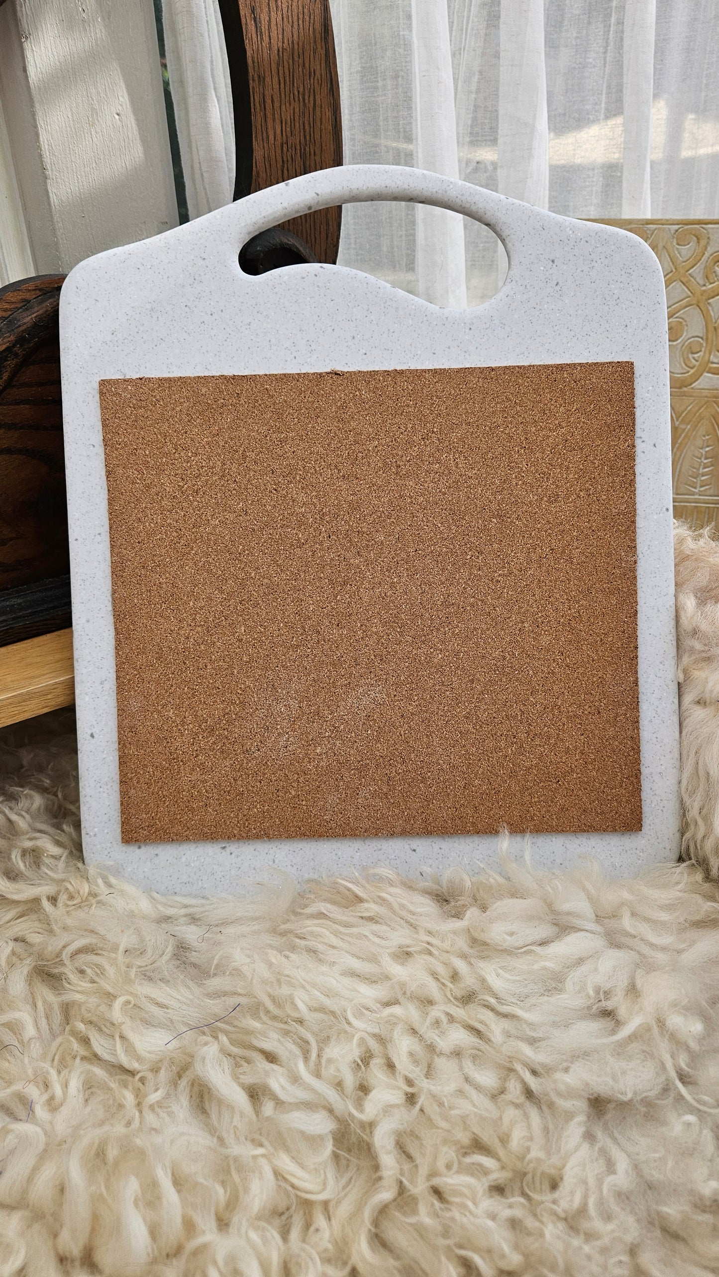 BLENDING BOARD - handcrafted Corian 72 TPI 10x10 blending board for blending fibers into batts and rolags - Large | 10WHT
